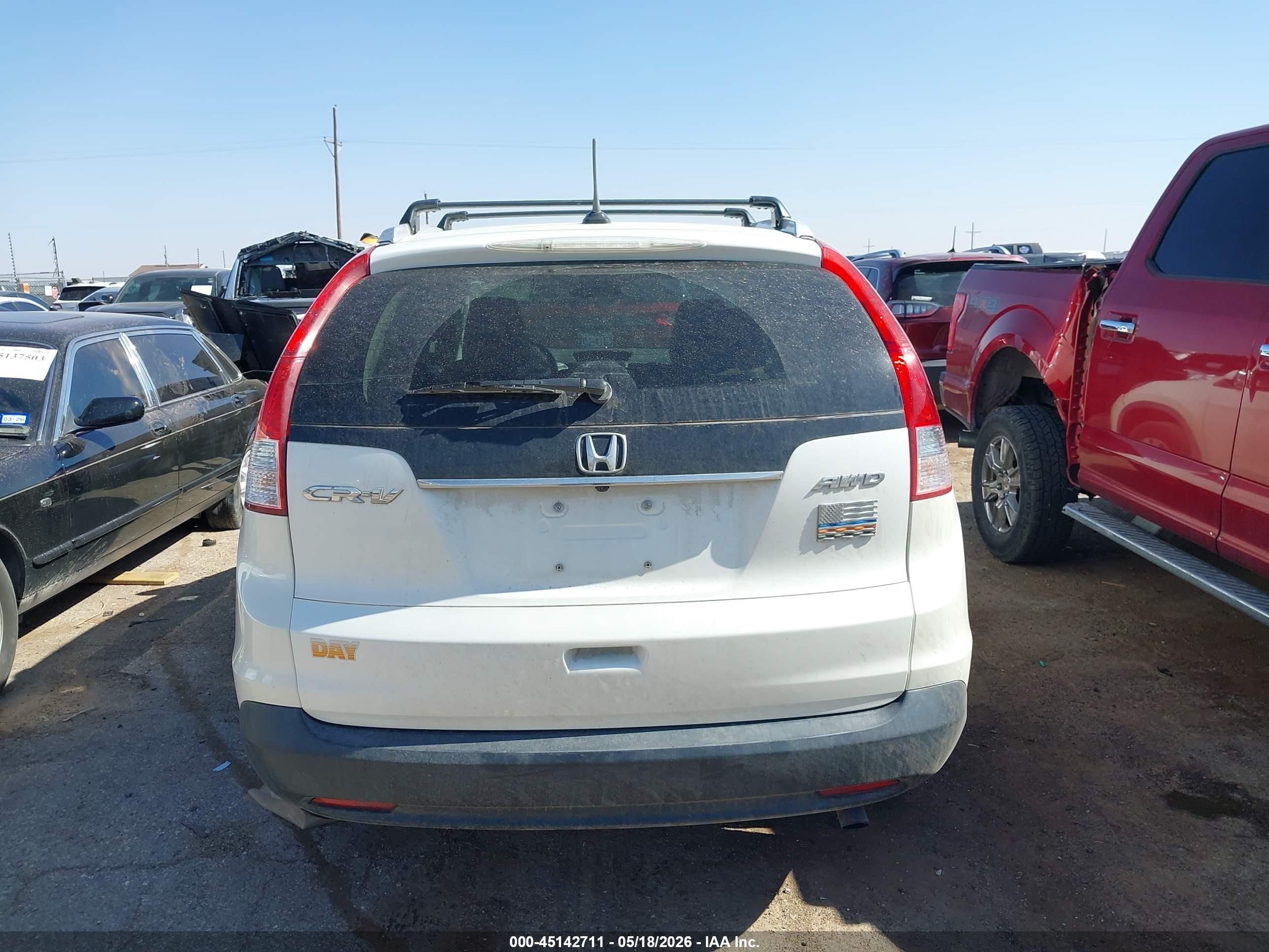 2012 Honda Cr-v Ex-l White vin: 5J6RM4H70CL019469