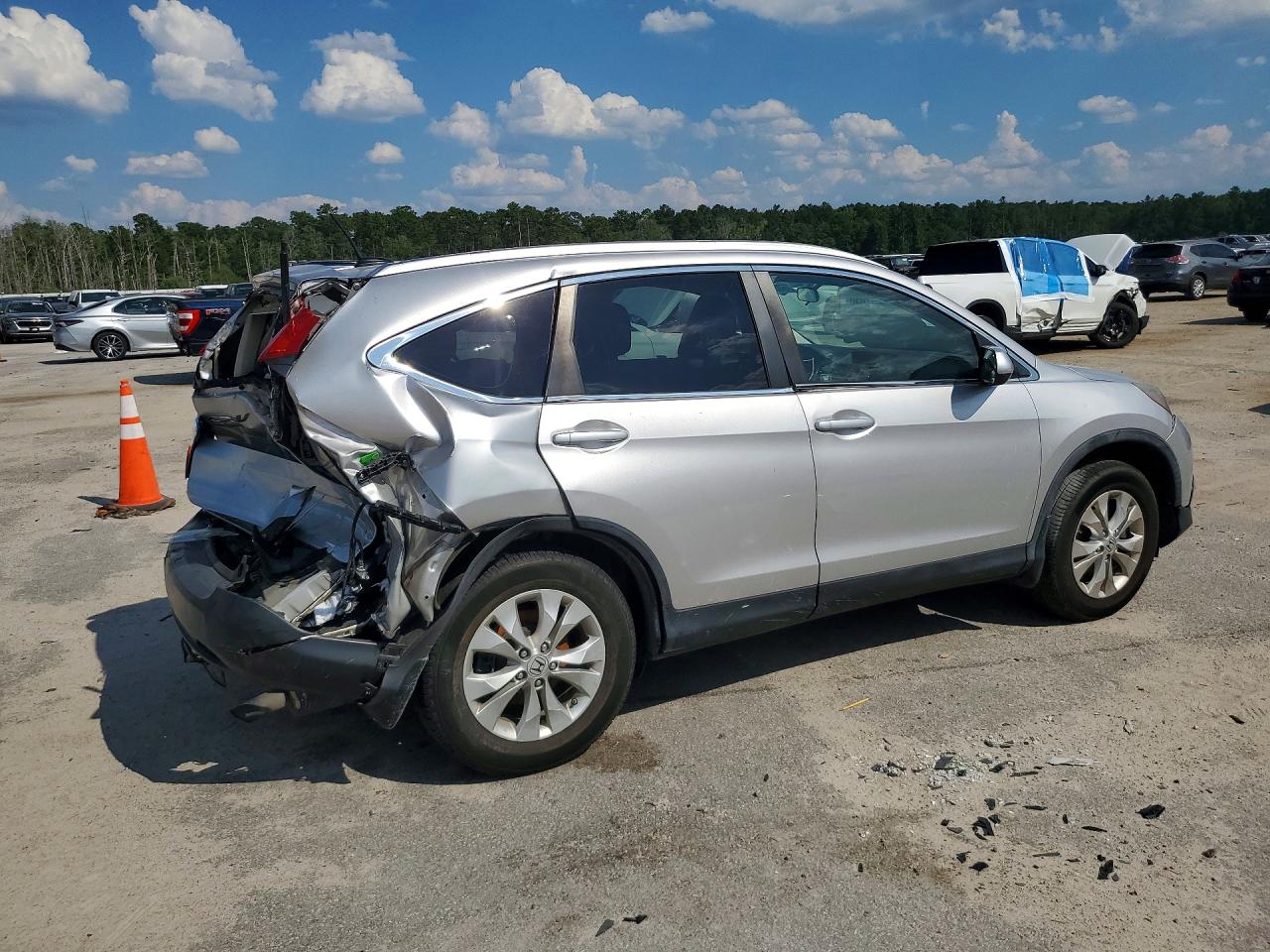 2012 Honda Cr-v Exl Silver vin: 5J6RM4H70CL020802