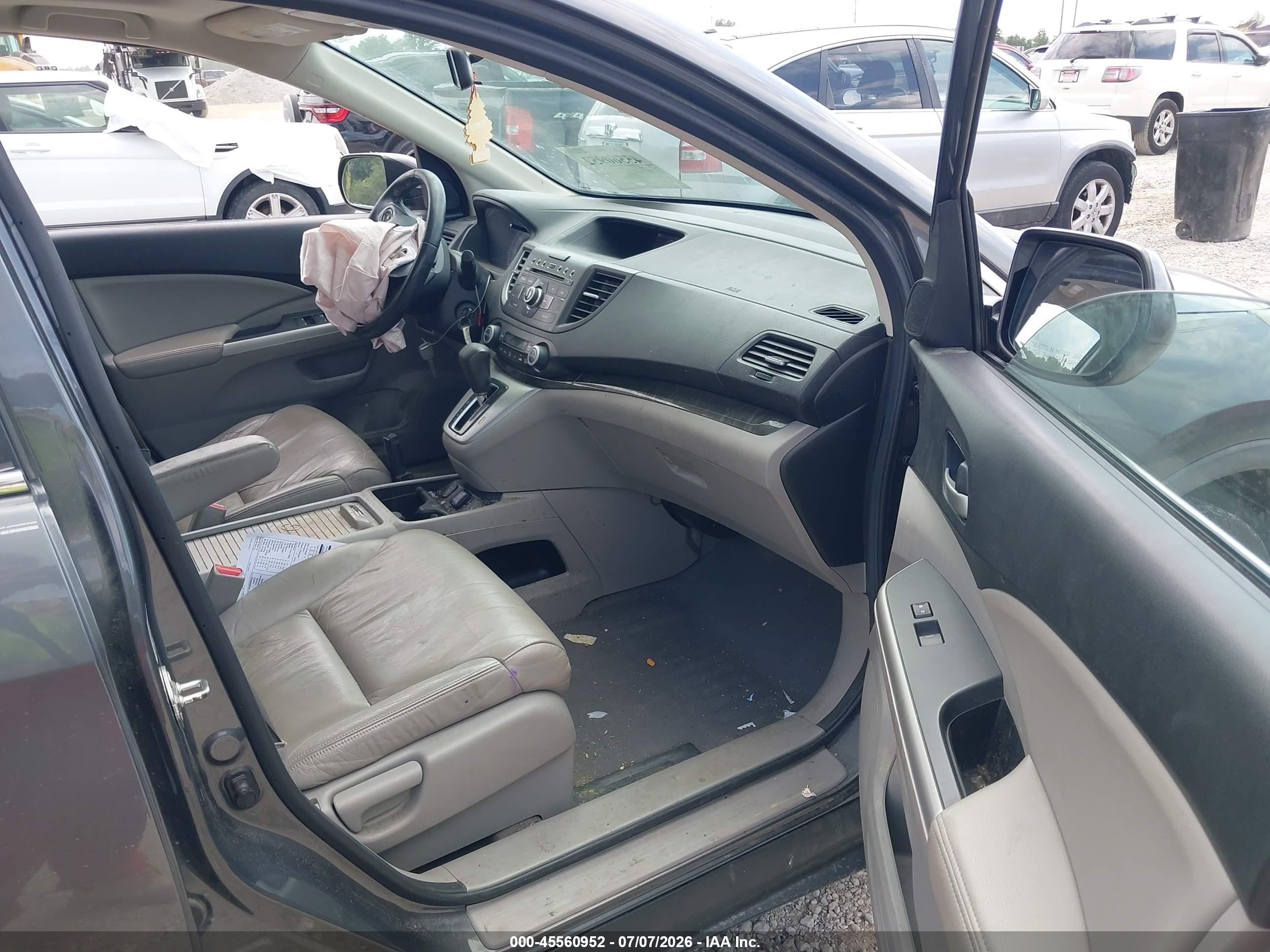 2012 Honda Cr-v Ex-l Серый vin: 5J6RM4H70CL023778