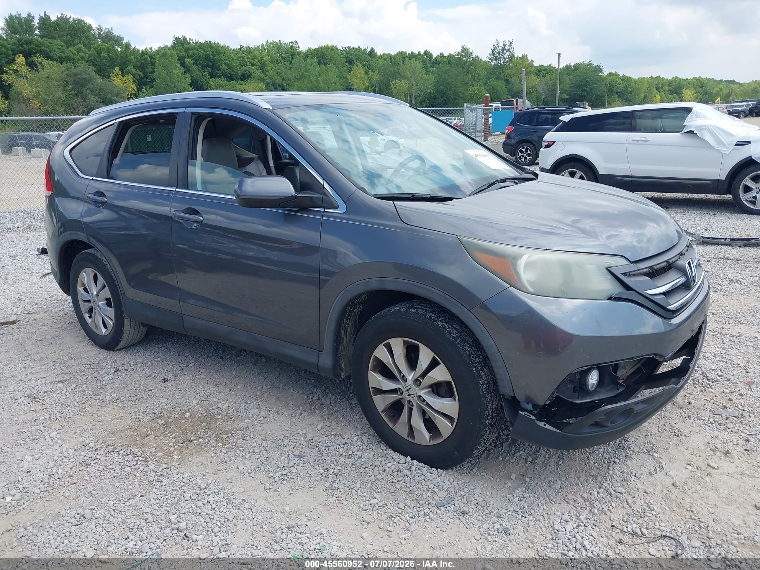2012 Honda Cr-v Ex-l Gray vin: 5J6RM4H70CL023778