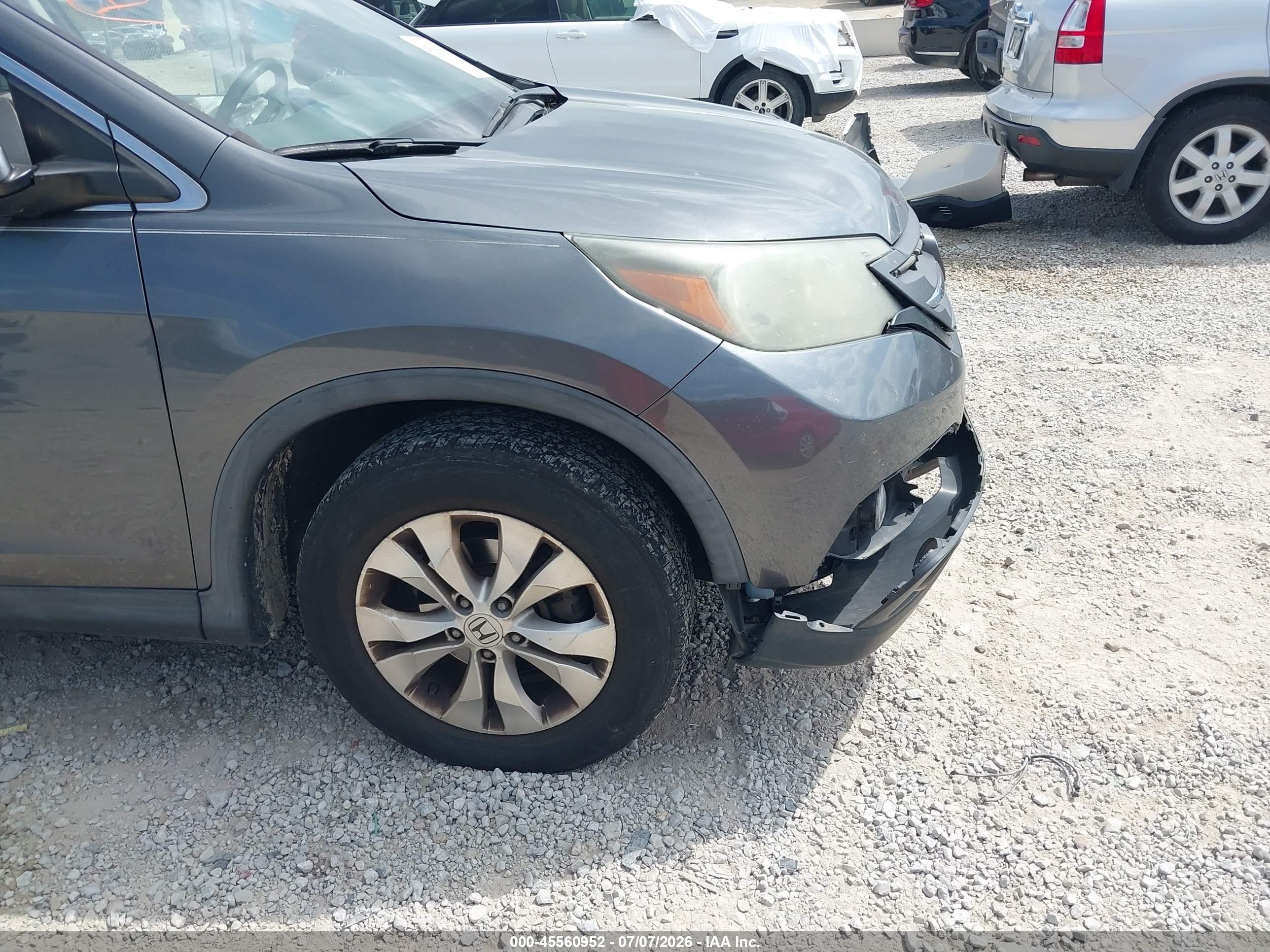 2012 Honda Cr-v Ex-l Серый vin: 5J6RM4H70CL023778