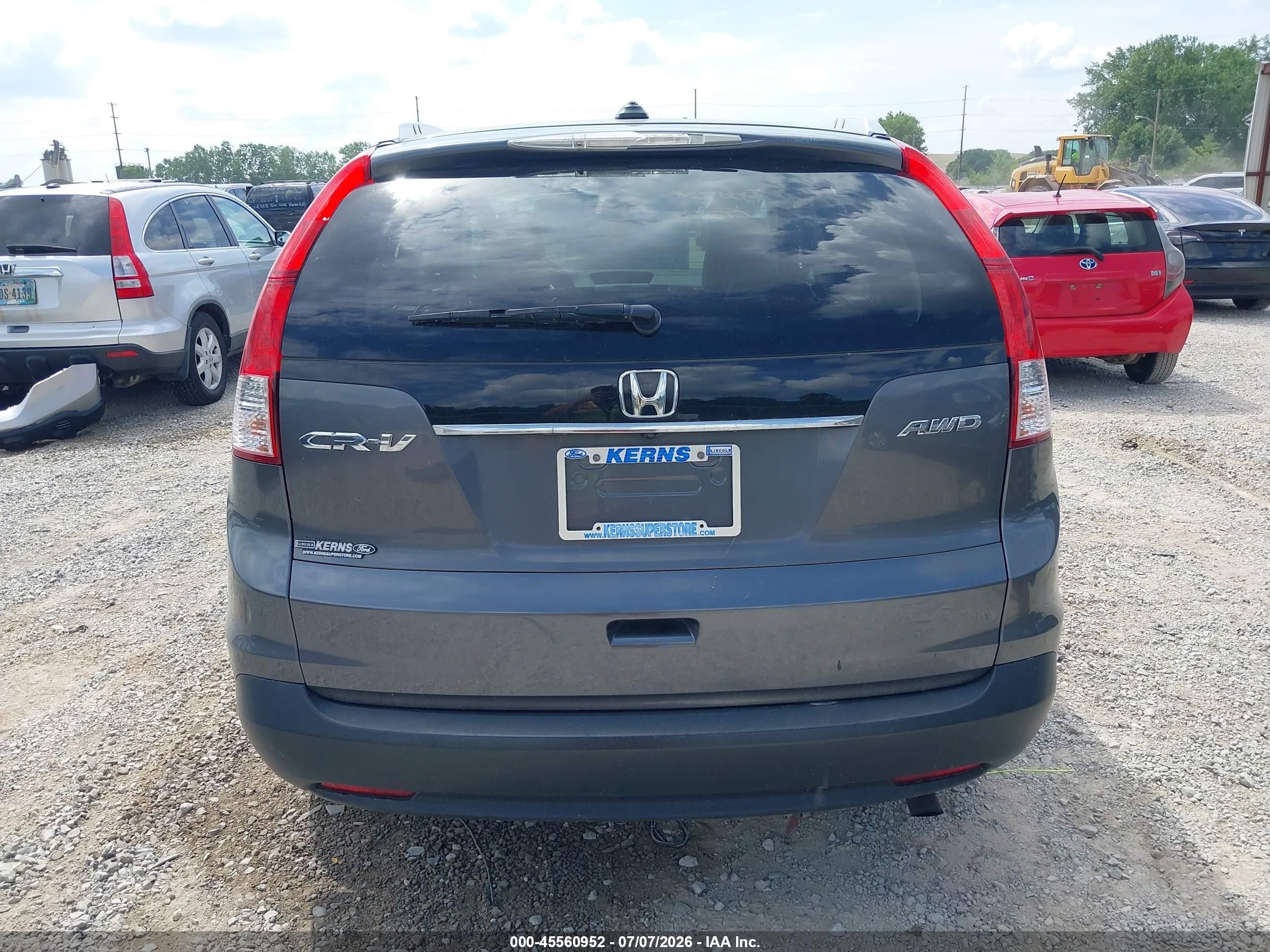 2012 Honda Cr-v Ex-l Серый vin: 5J6RM4H70CL023778