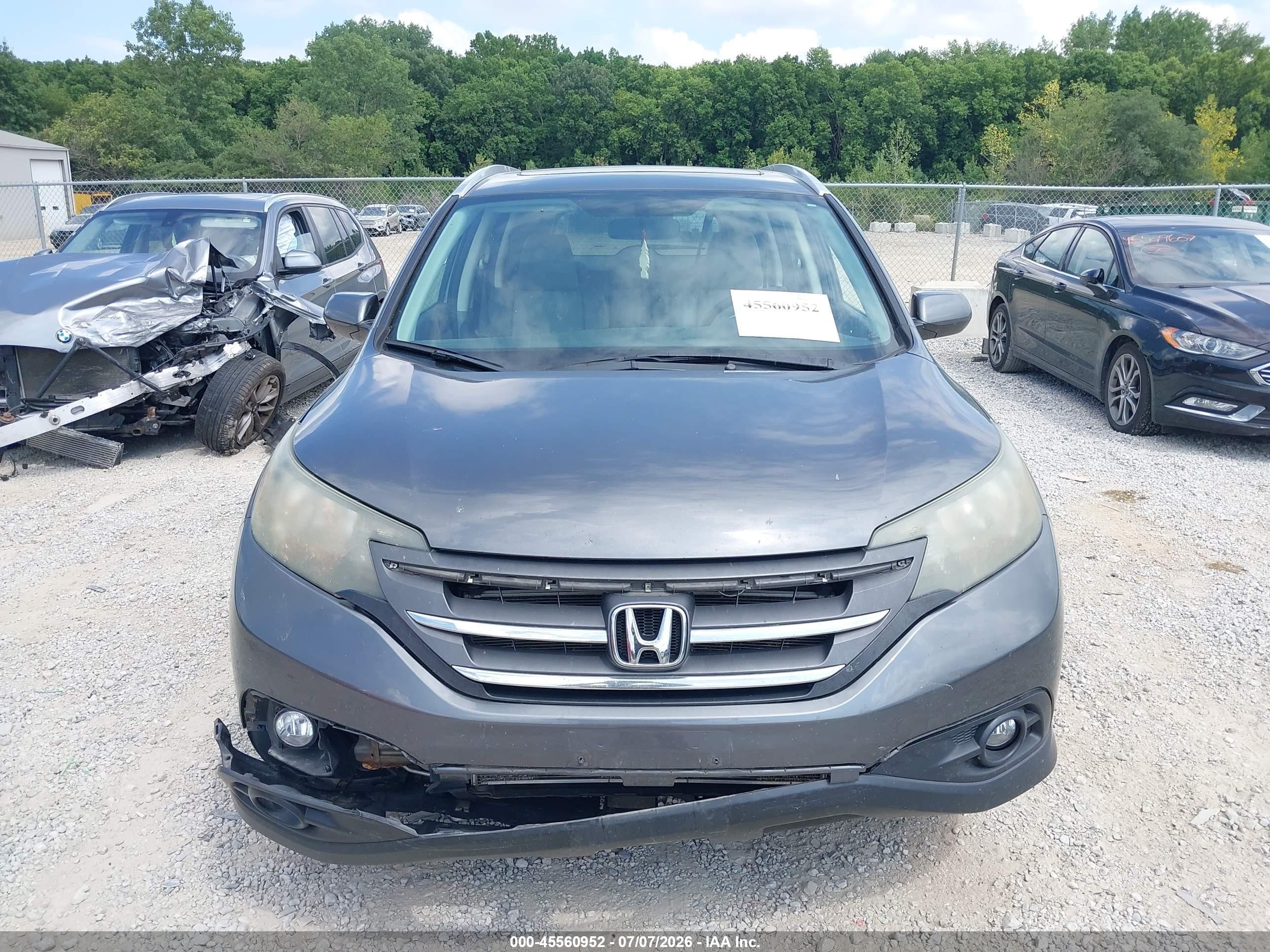 2012 Honda Cr-v Ex-l Серый vin: 5J6RM4H70CL023778