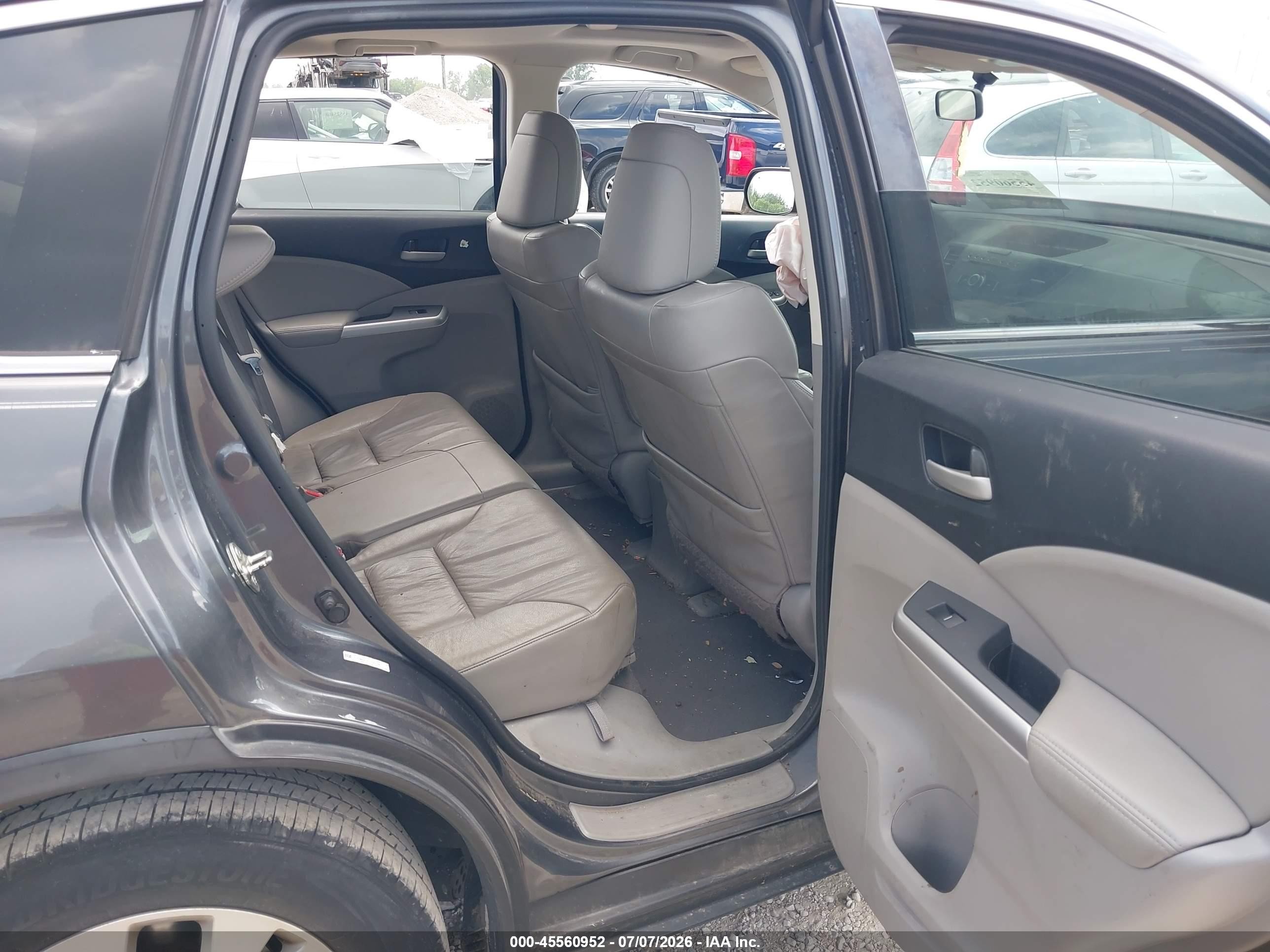 2012 Honda Cr-v Ex-l Серый vin: 5J6RM4H70CL023778