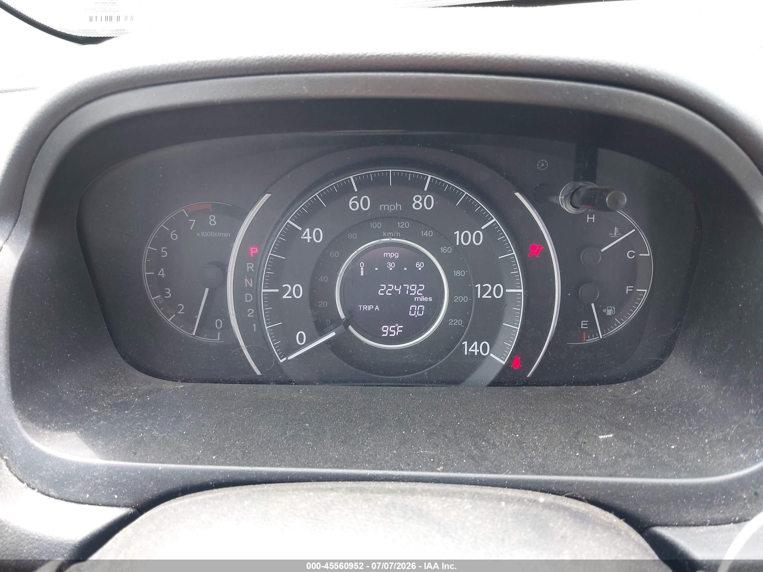 2012 Honda Cr-v Ex-l Серый vin: 5J6RM4H70CL023778