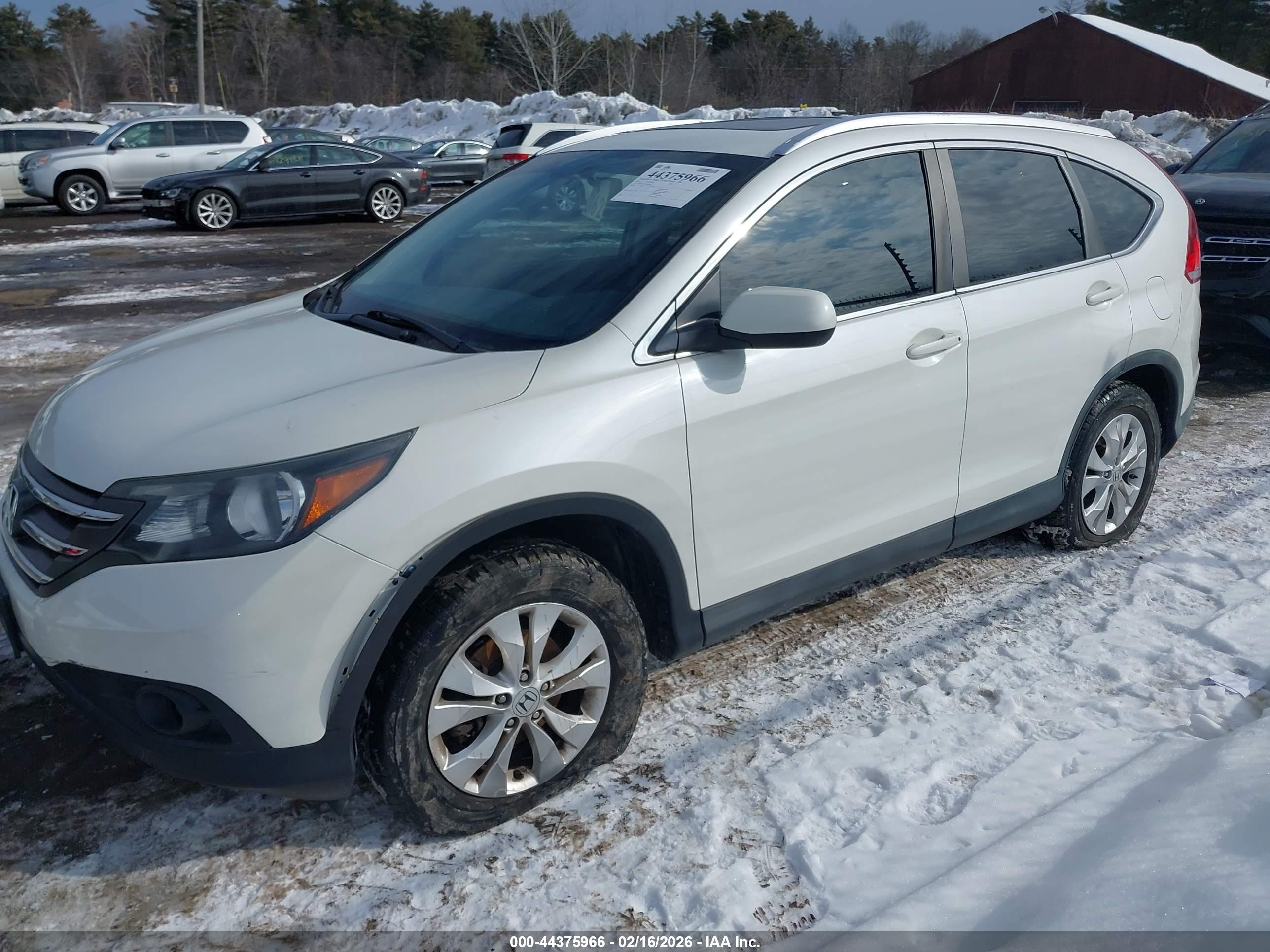2012 Honda Cr-v Ex-l White vin: 5J6RM4H70CL062743