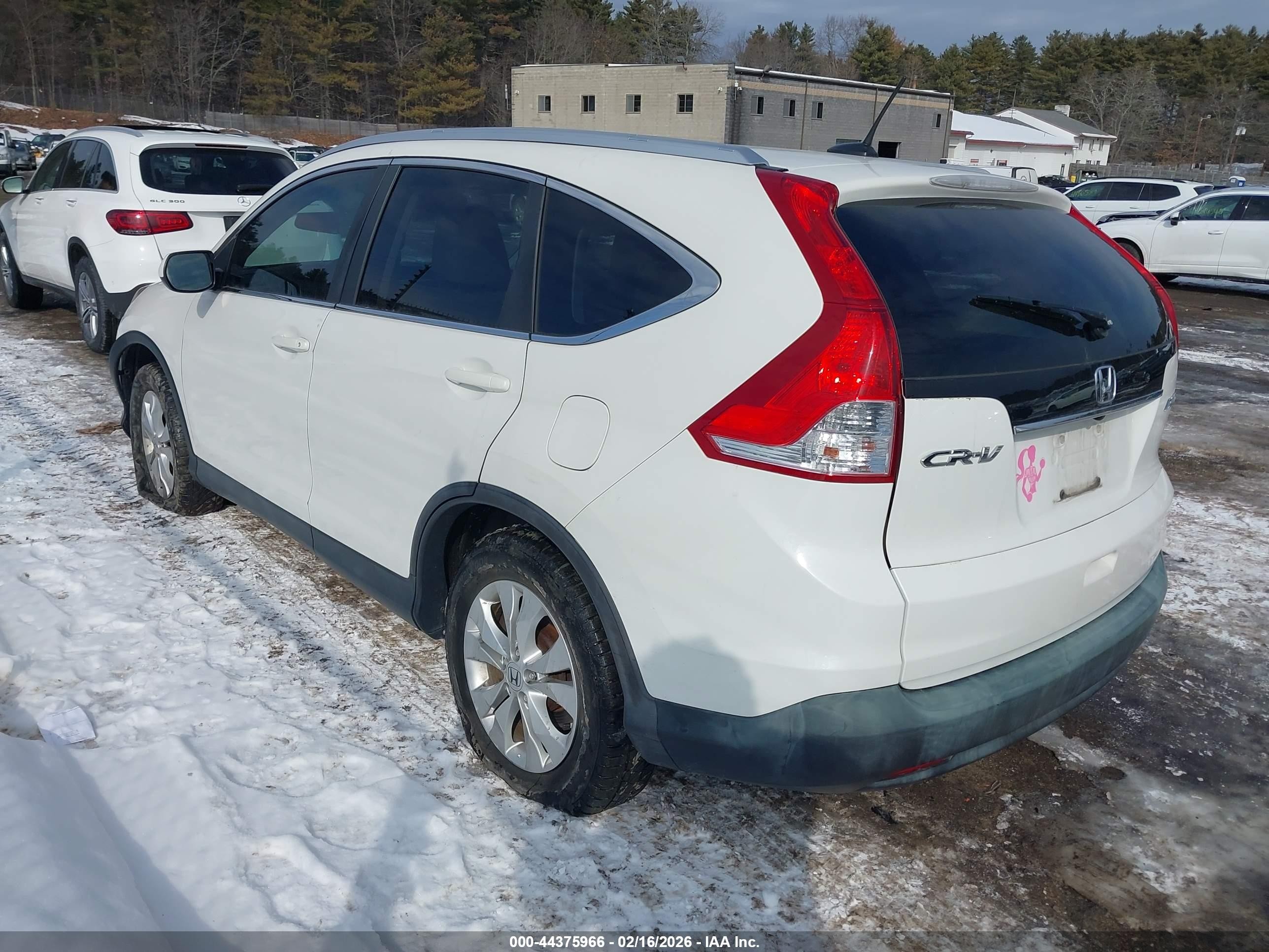 2012 Honda Cr-v Ex-l White vin: 5J6RM4H70CL062743