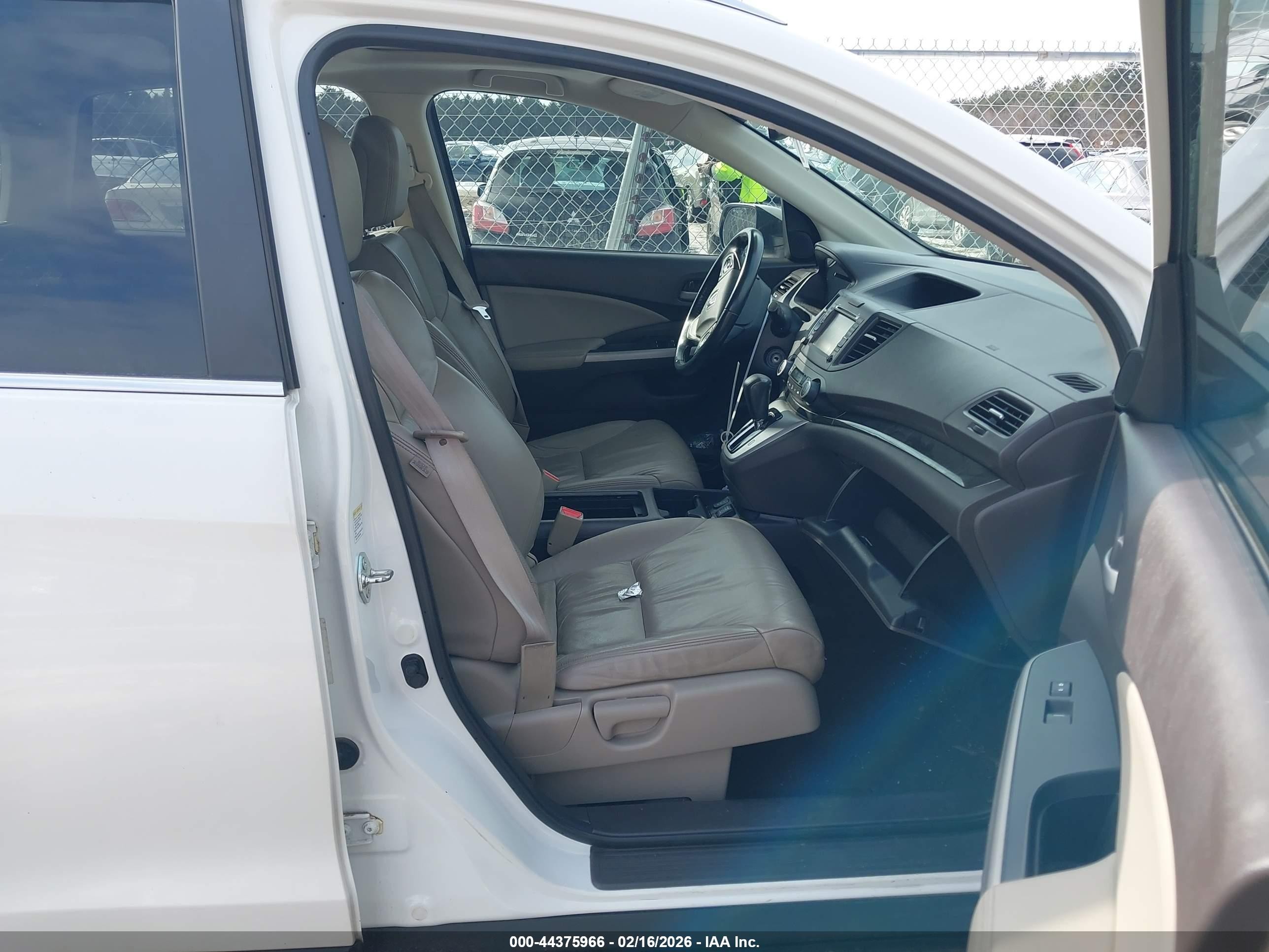 2012 Honda Cr-v Ex-l White vin: 5J6RM4H70CL062743