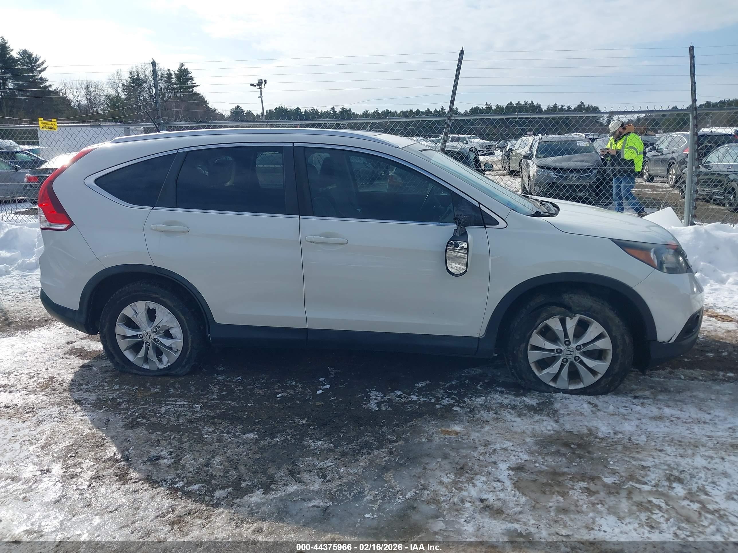 2012 Honda Cr-v Ex-l White vin: 5J6RM4H70CL062743