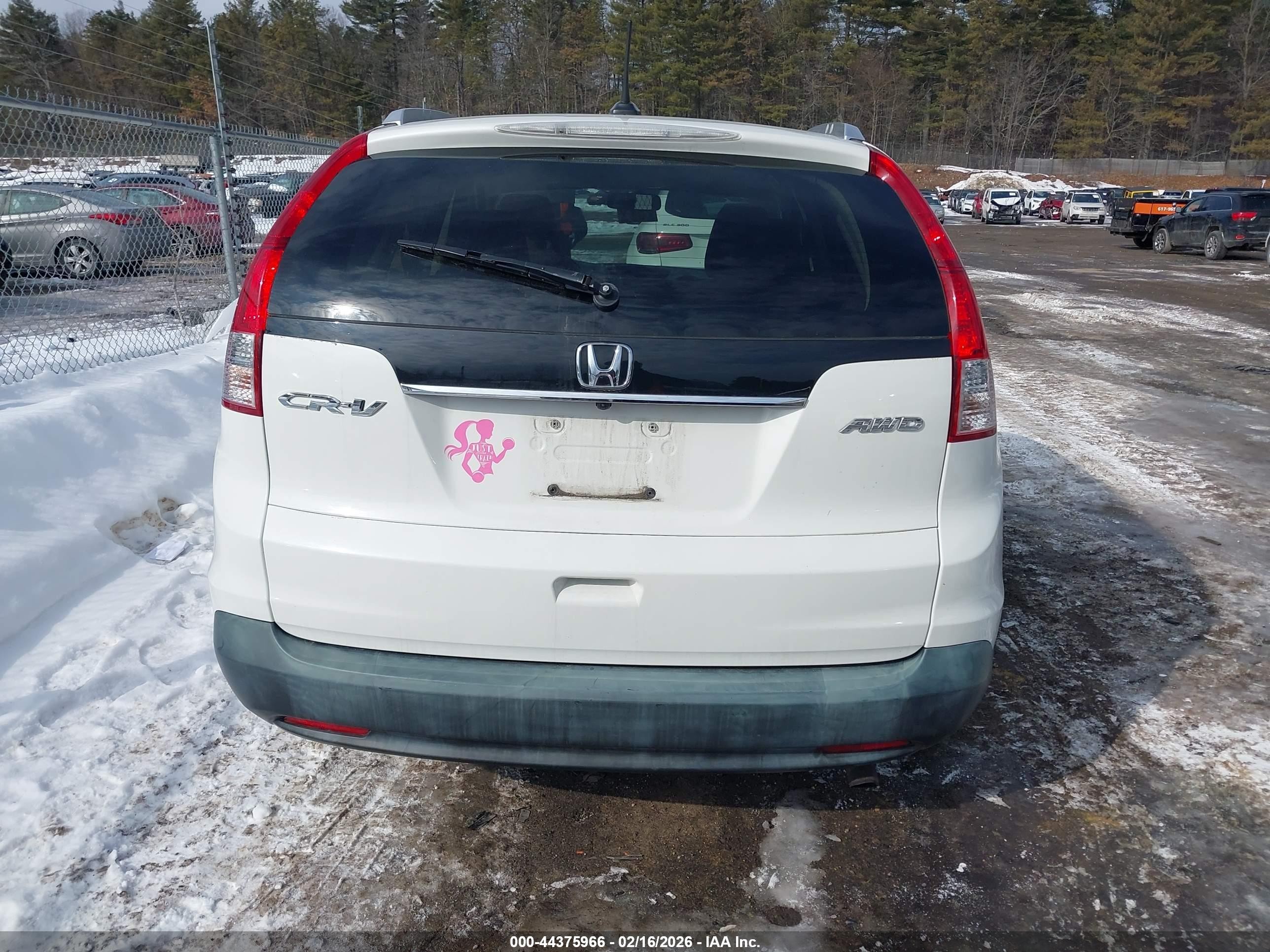 2012 Honda Cr-v Ex-l White vin: 5J6RM4H70CL062743