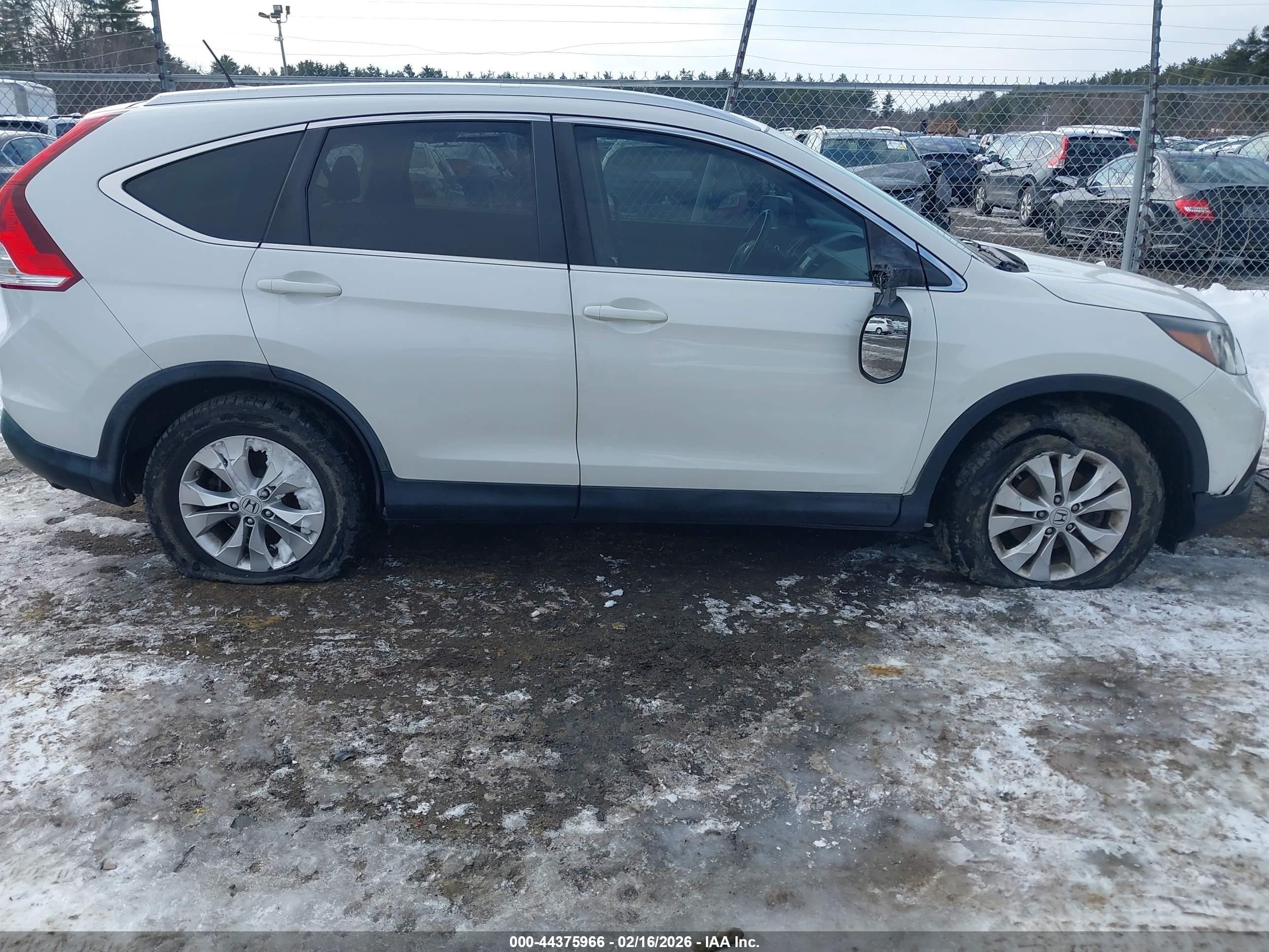2012 Honda Cr-v Ex-l White vin: 5J6RM4H70CL062743