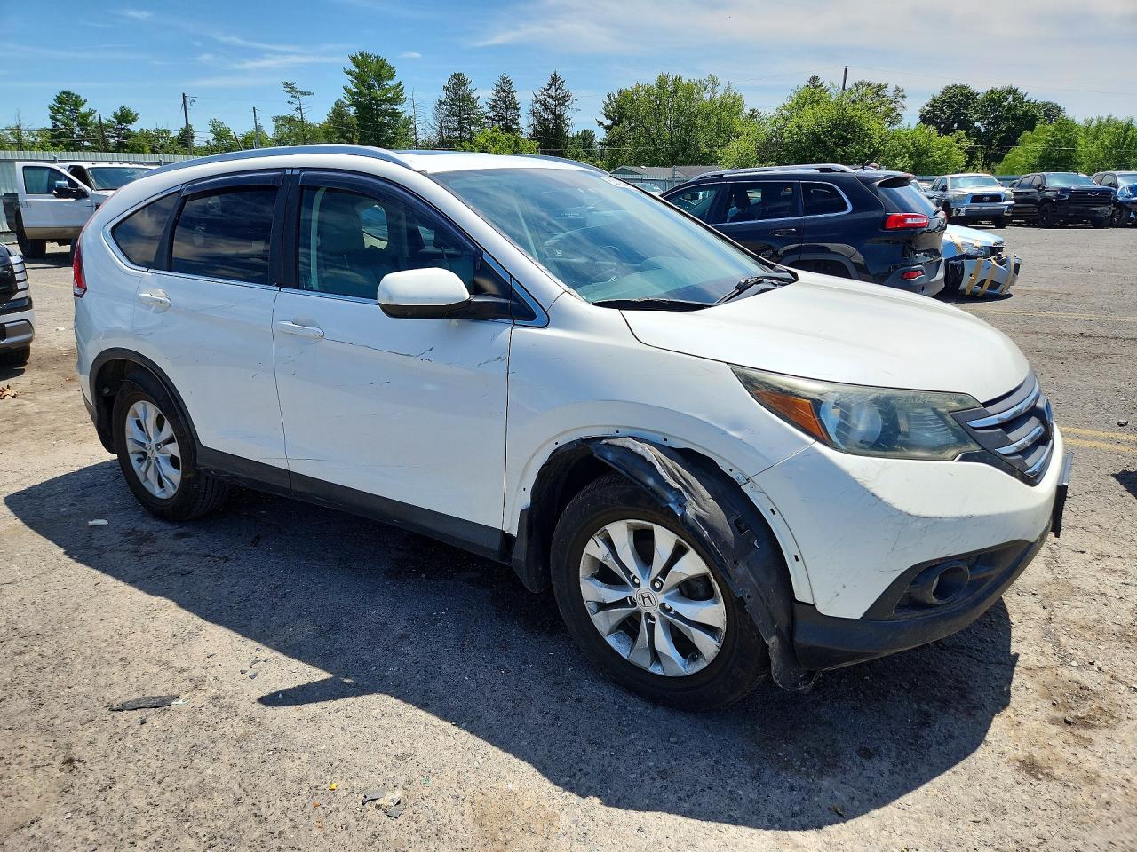 2012 Honda Cr-v Exl White vin: 5J6RM4H70CL068154