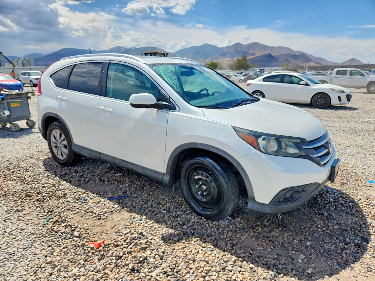 2012 Honda Cr-v Exl White vin: 5J6RM4H70CL071068