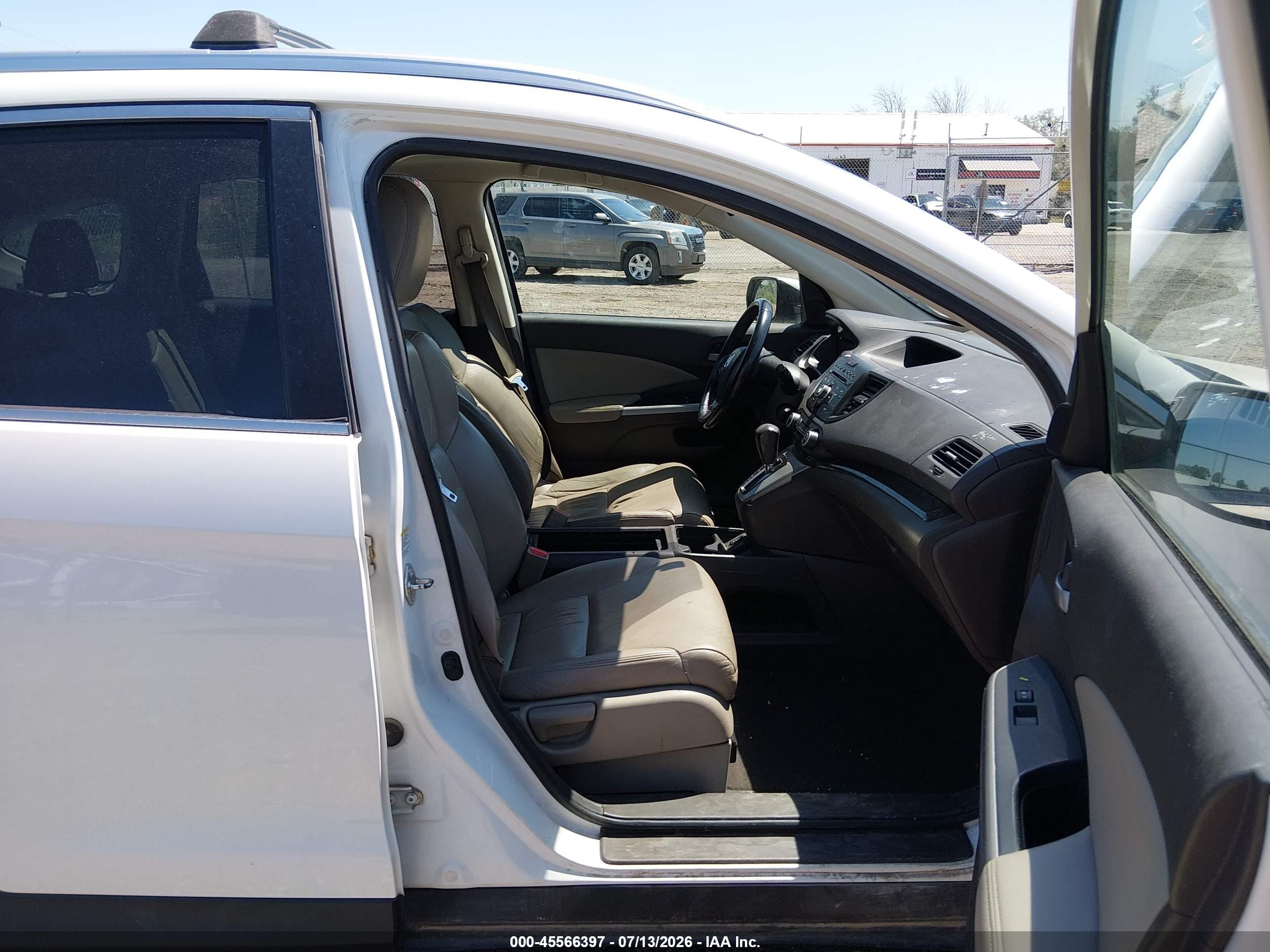 2012 Honda Cr-v Ex-l White vin: 5J6RM4H70CL071748