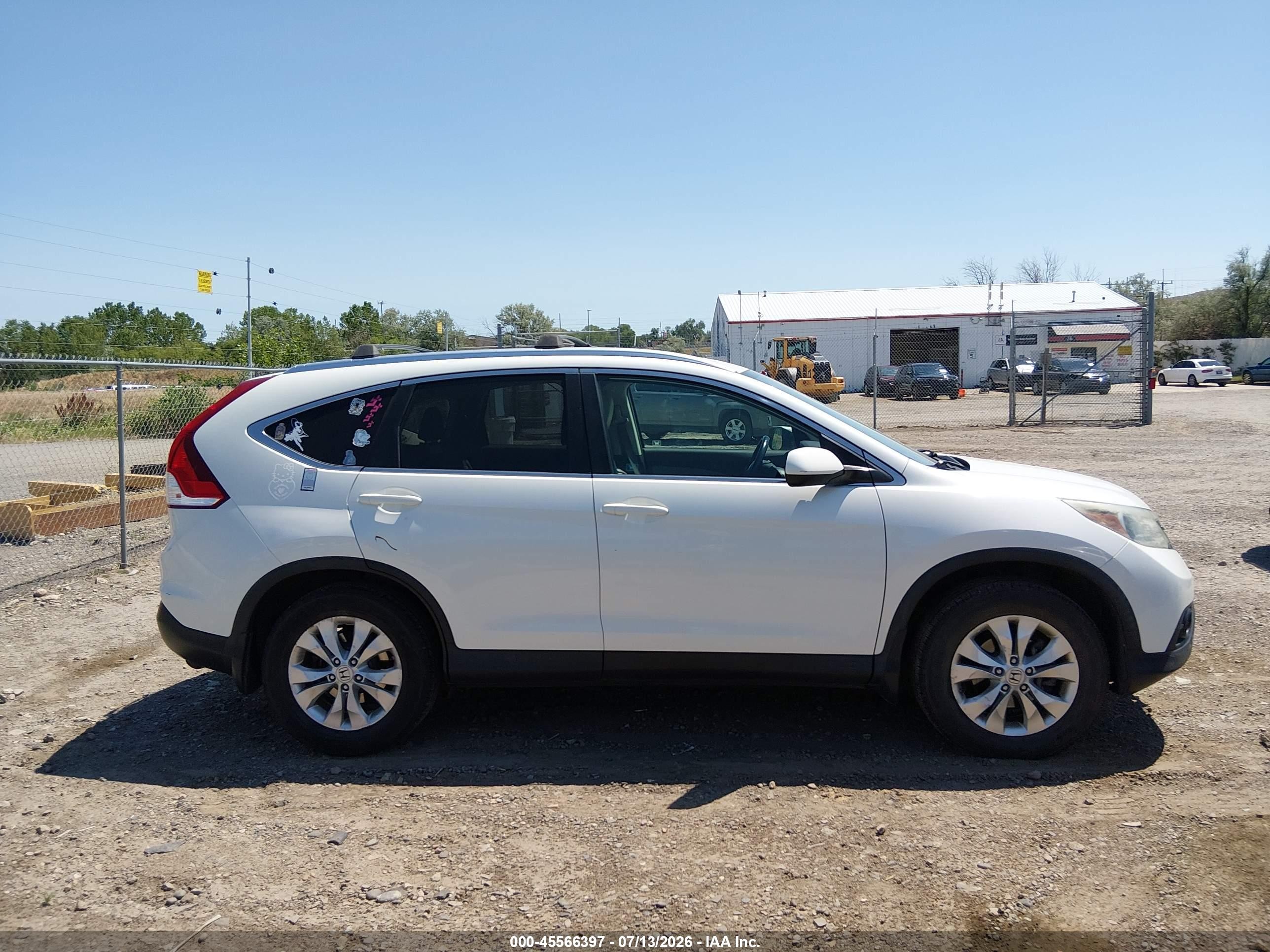 2012 Honda Cr-v Ex-l White vin: 5J6RM4H70CL071748