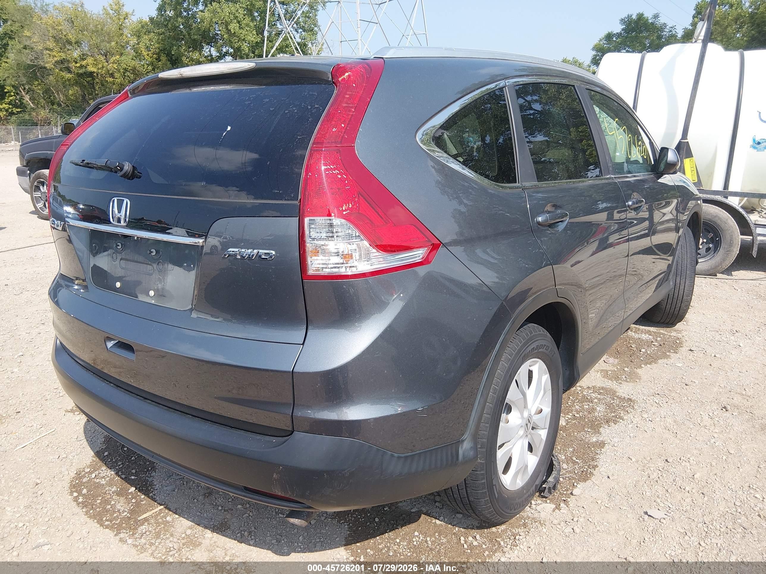 2013 Honda Cr-v Ex-l Серый vin: 5J6RM4H70DL002950