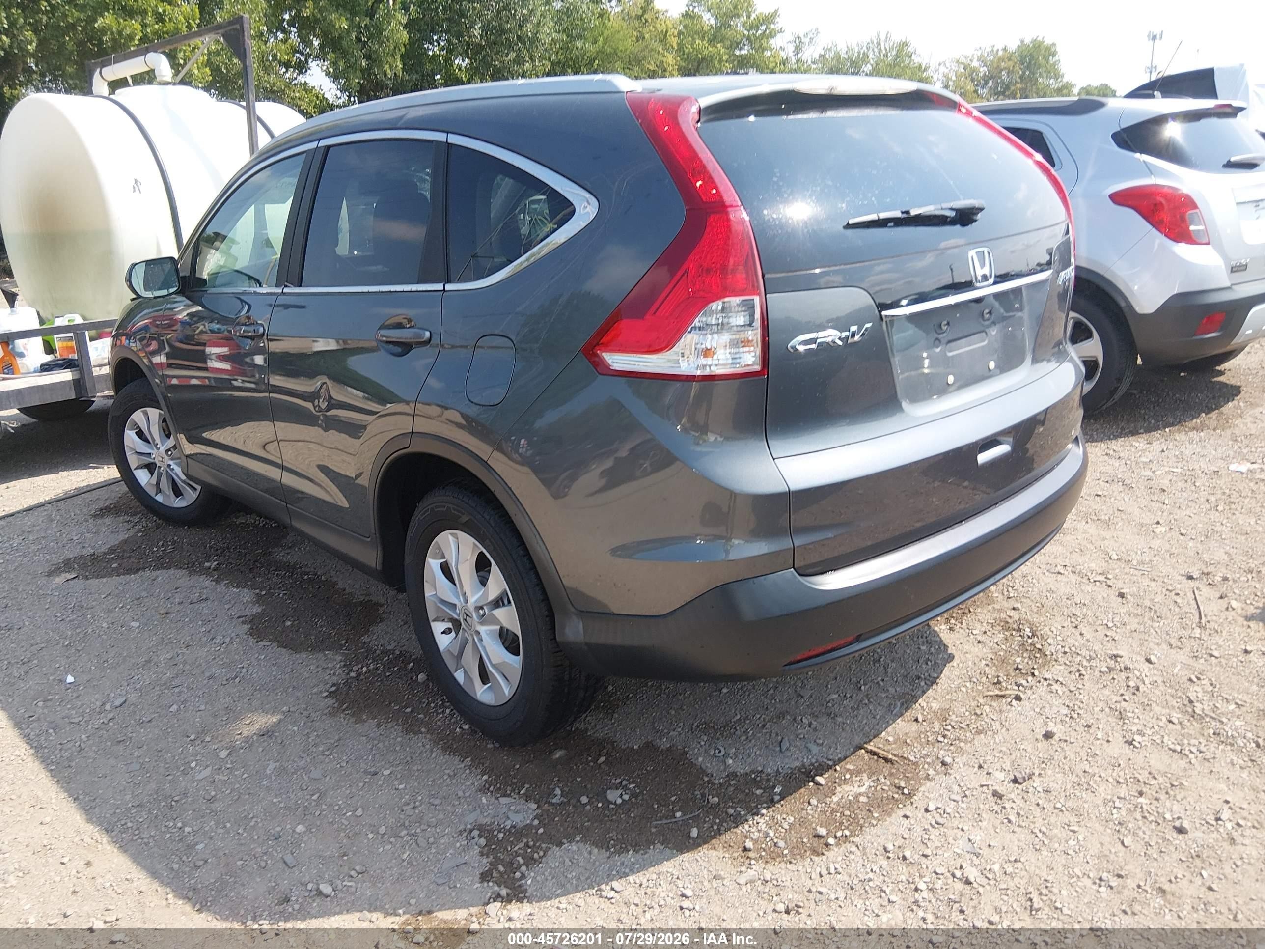 2013 Honda Cr-v Ex-l Серый vin: 5J6RM4H70DL002950