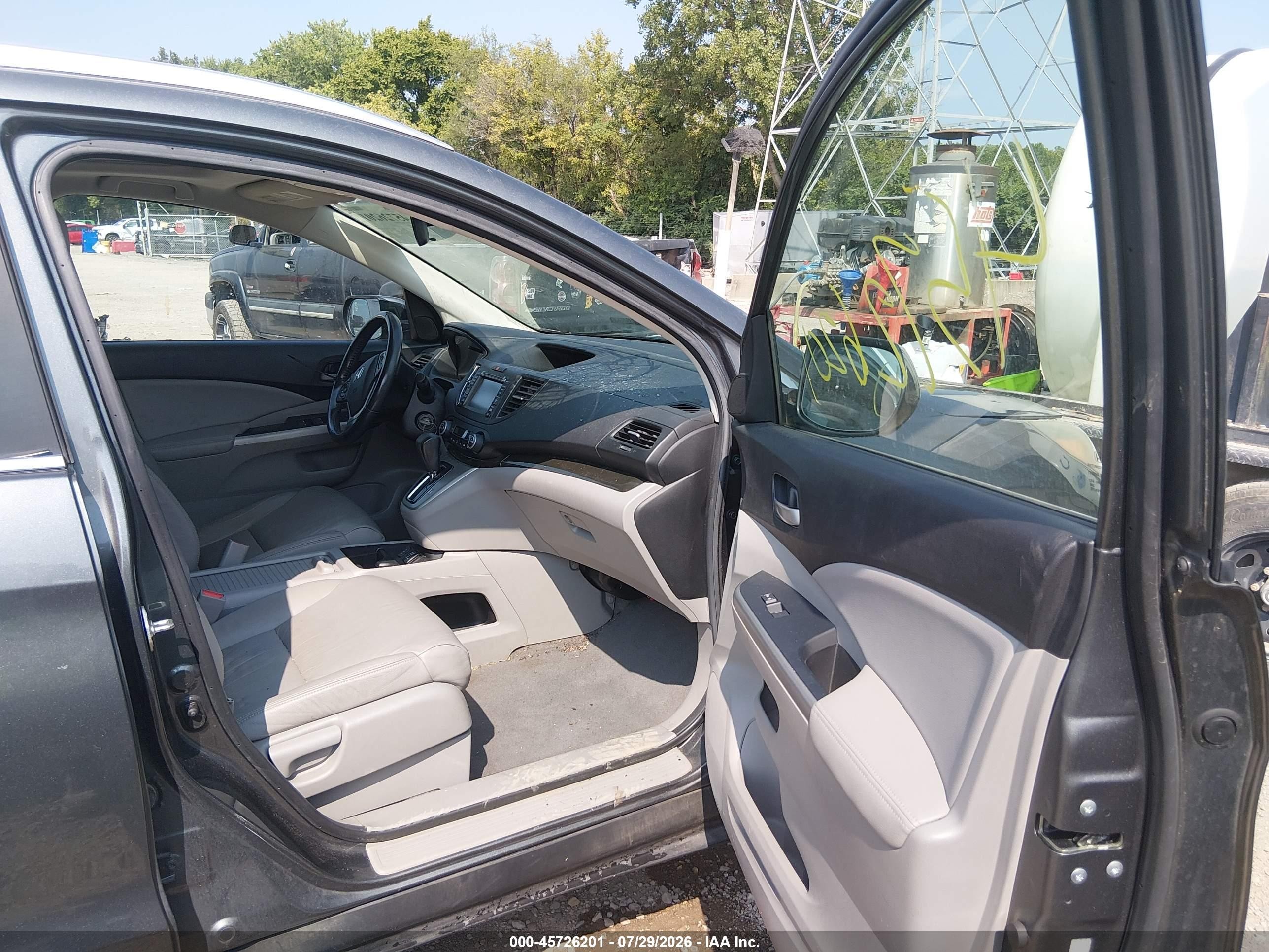2013 Honda Cr-v Ex-l Серый vin: 5J6RM4H70DL002950