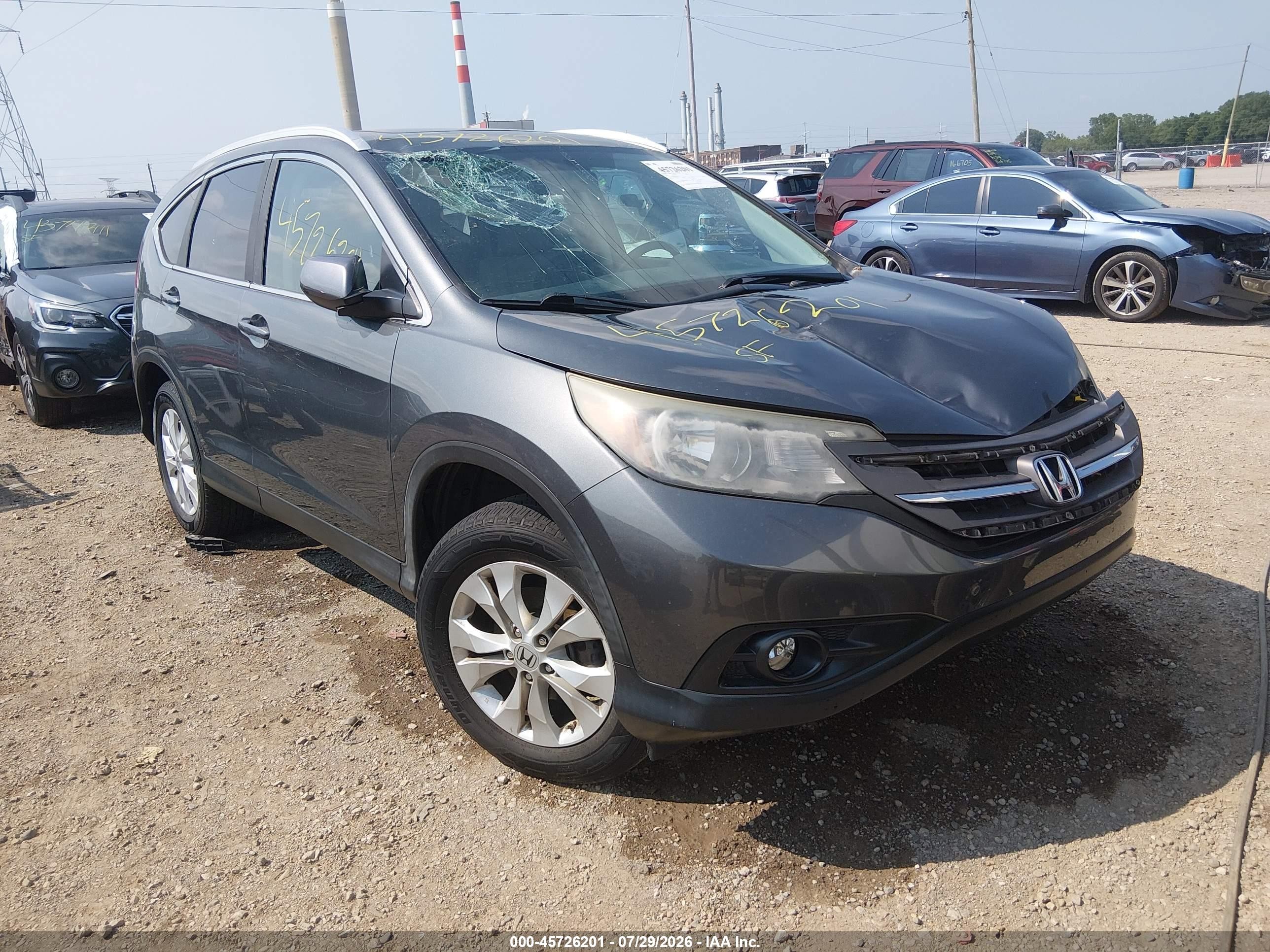 2013 Honda Cr-v Ex-l Серый vin: 5J6RM4H70DL002950