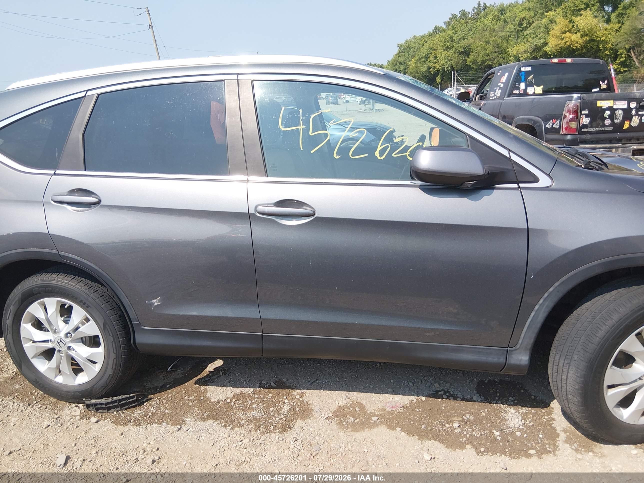 2013 Honda Cr-v Ex-l Серый vin: 5J6RM4H70DL002950
