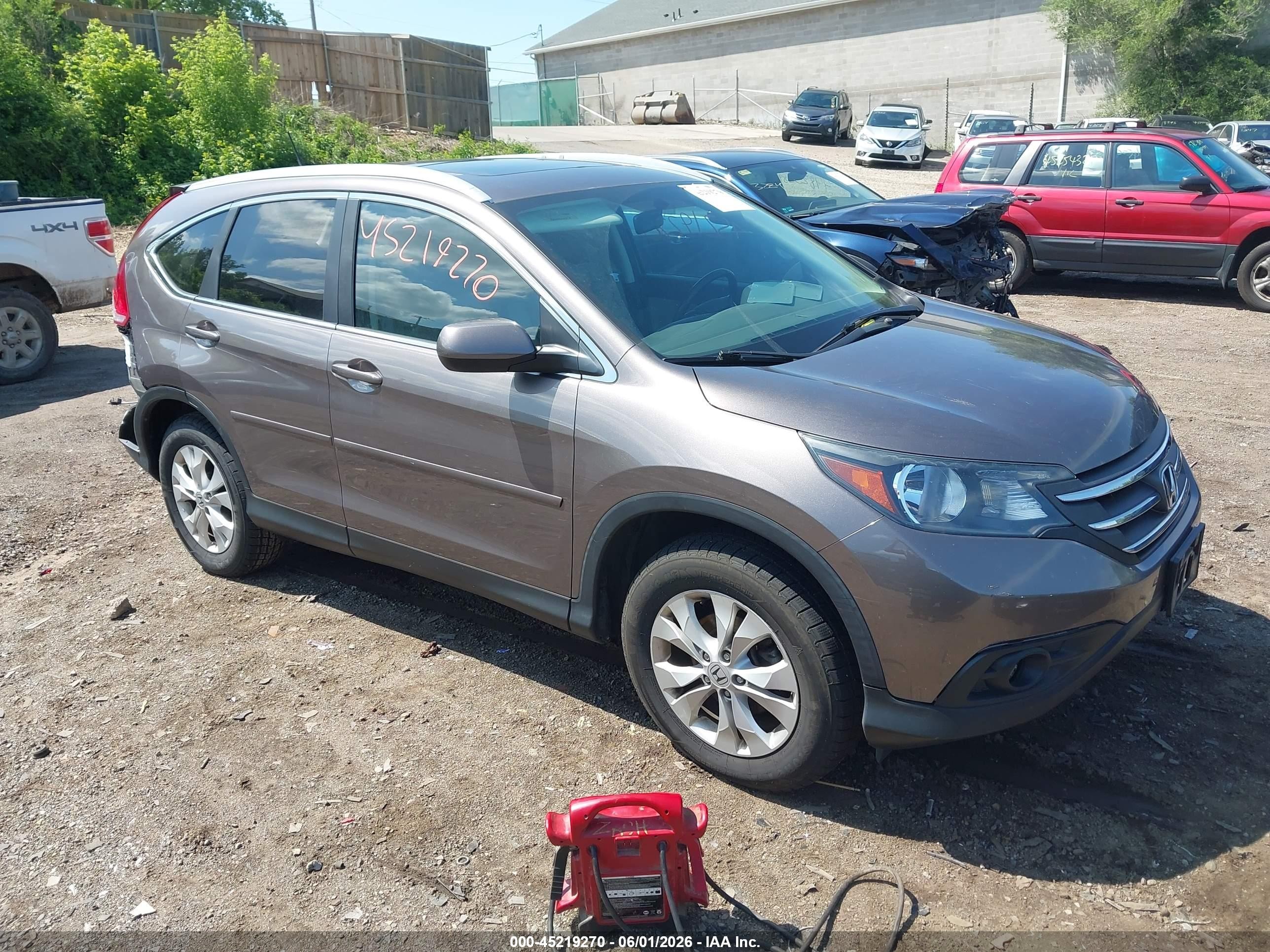 2013 Honda Cr-v Ex-l Gray vin: 5J6RM4H70DL017710