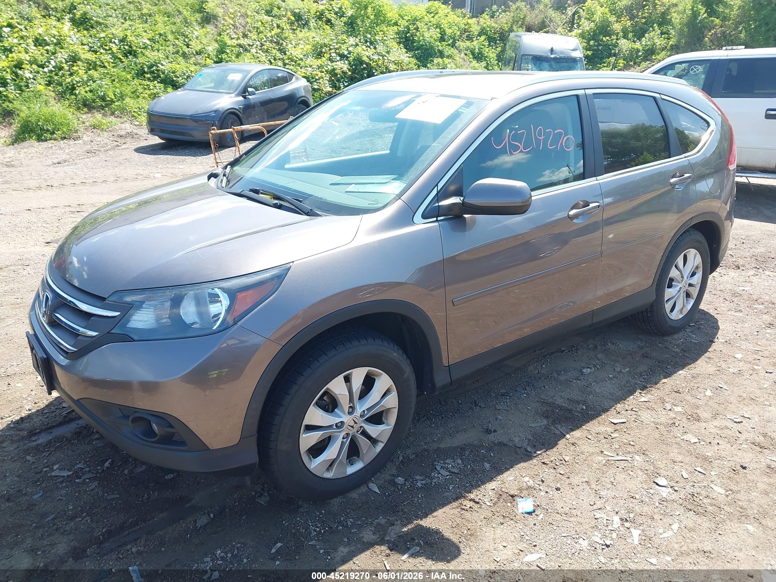 2013 Honda Cr-v Ex-l Gray vin: 5J6RM4H70DL017710
