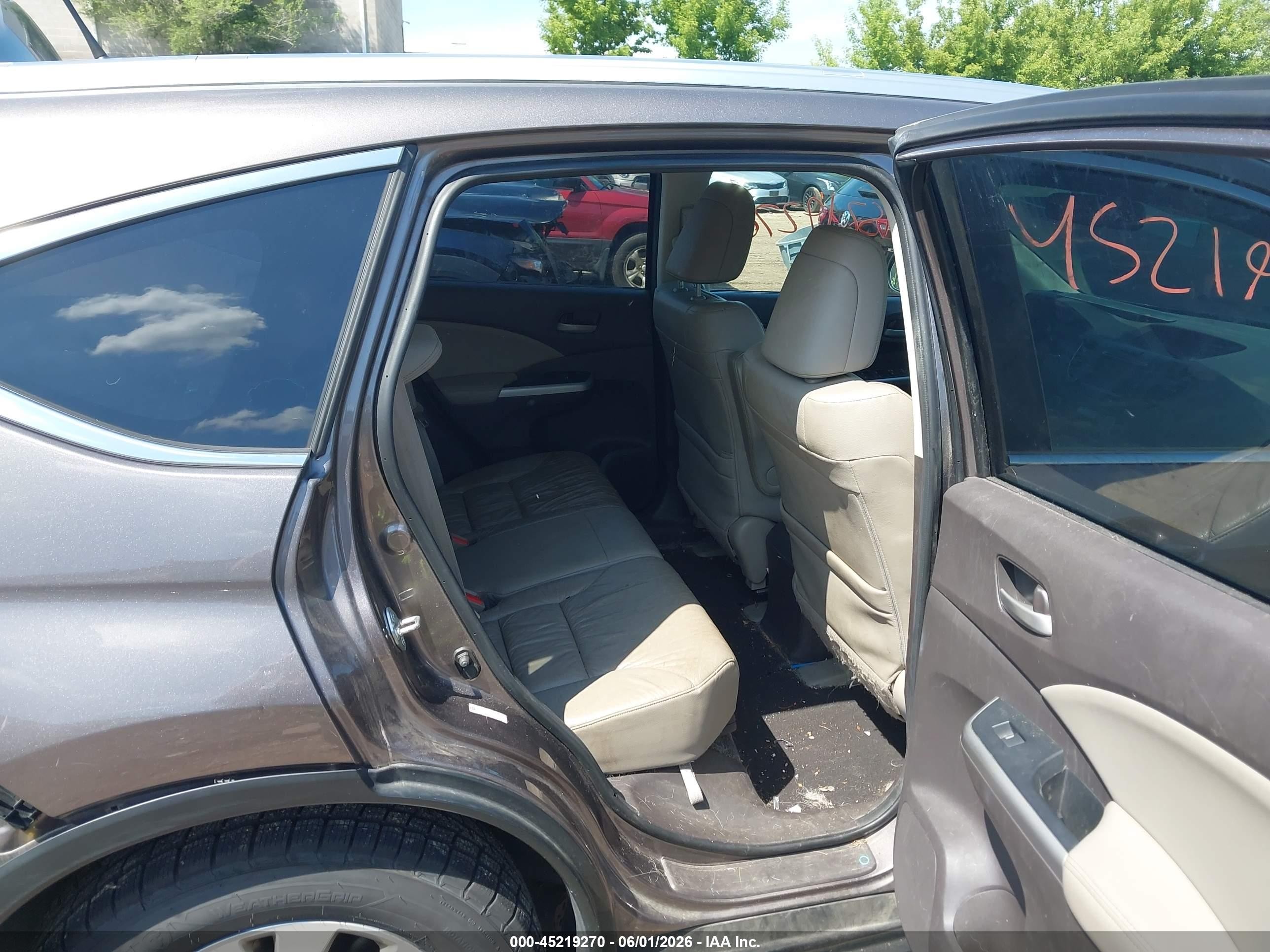 2013 Honda Cr-v Ex-l Gray vin: 5J6RM4H70DL017710