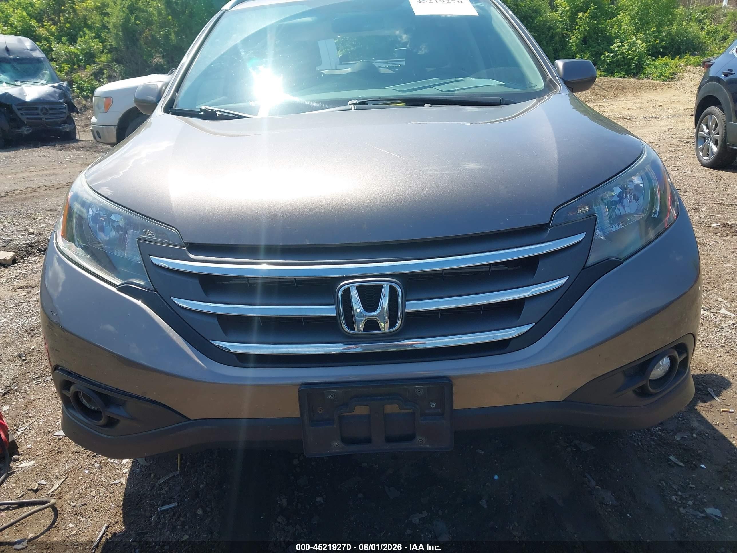 2013 Honda Cr-v Ex-l Gray vin: 5J6RM4H70DL017710