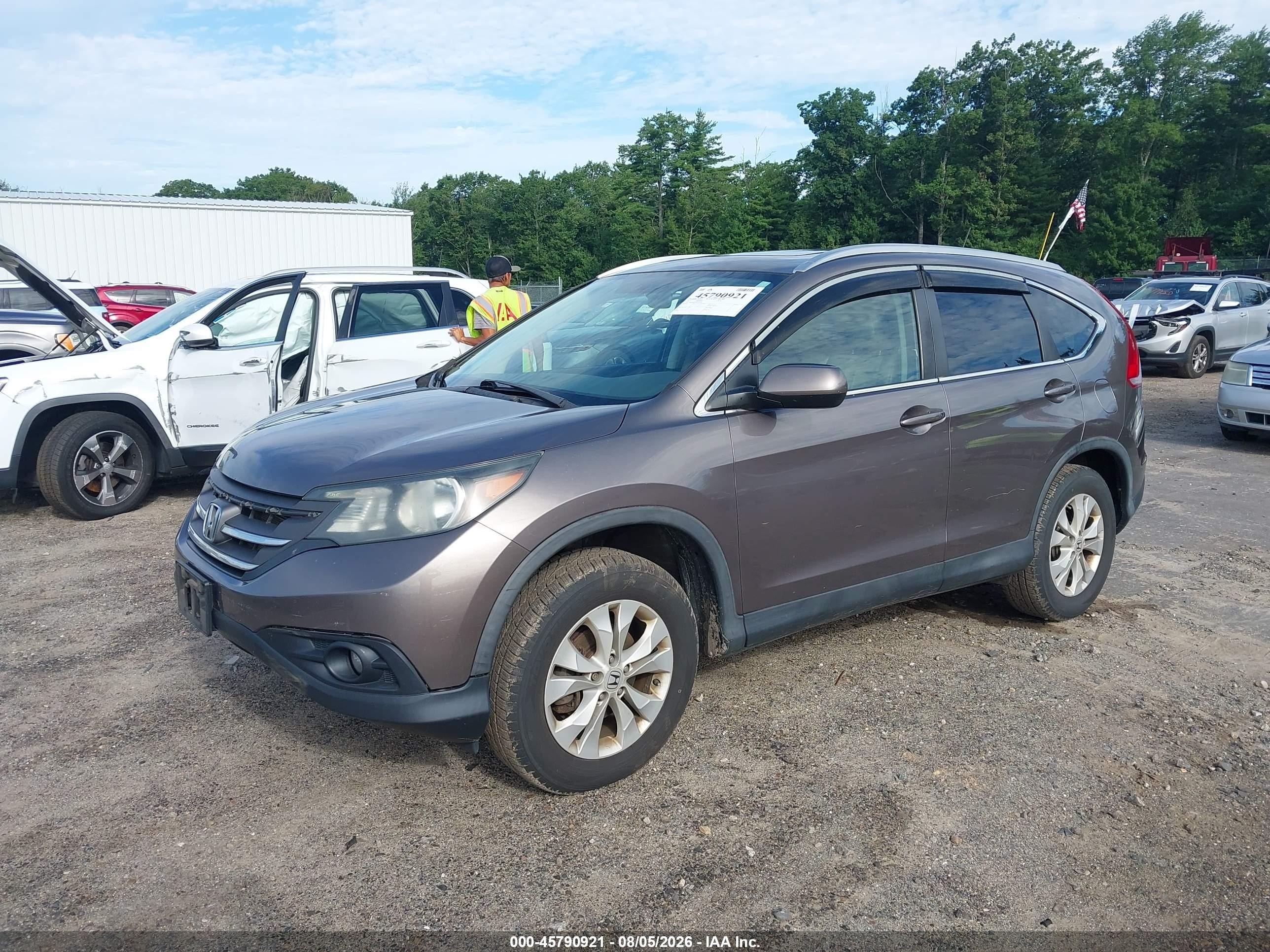 2013 Honda Cr-v Ex-l Brown vin: 5J6RM4H70DL037360