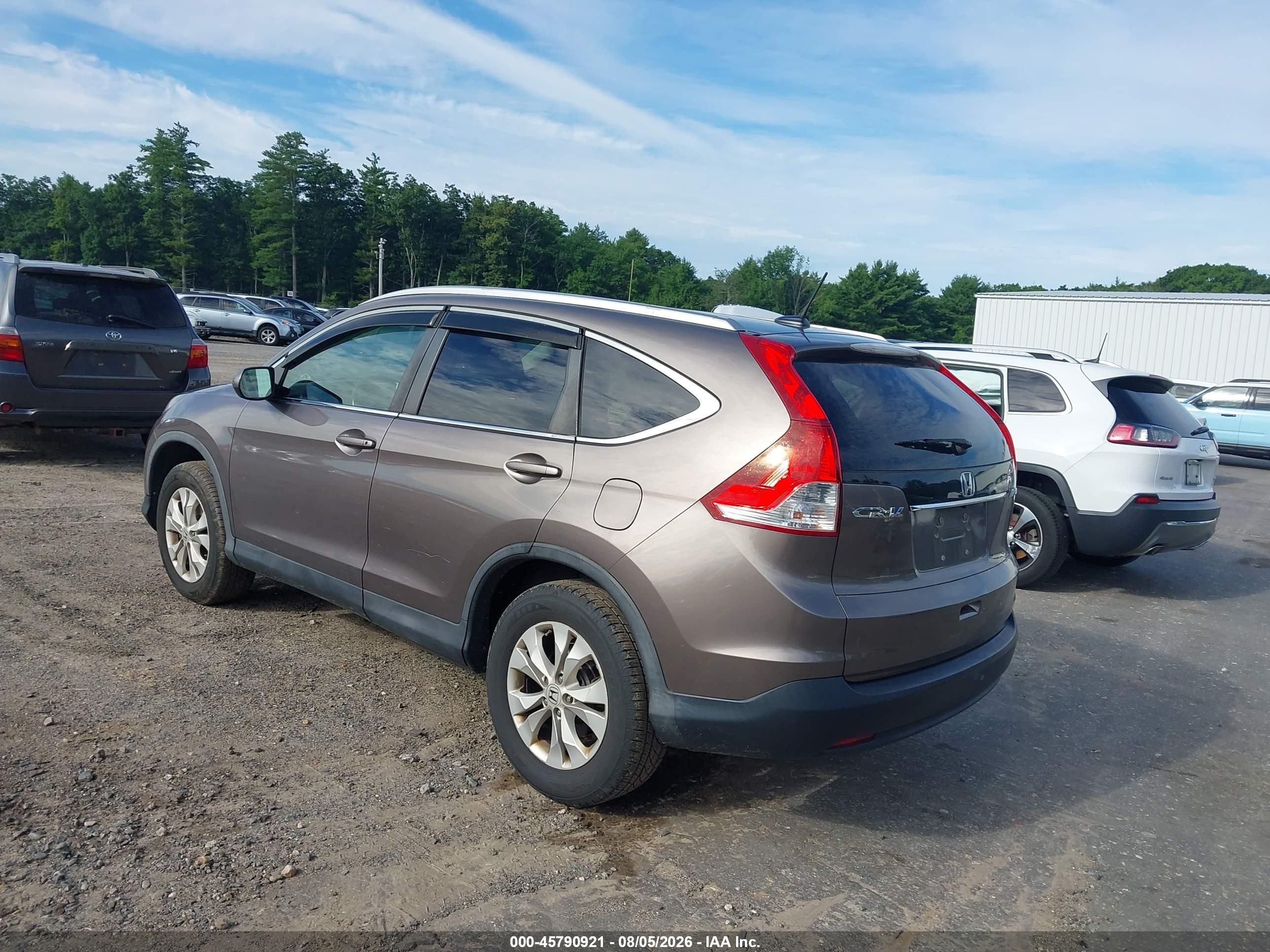 2013 Honda Cr-v Ex-l Brown vin: 5J6RM4H70DL037360