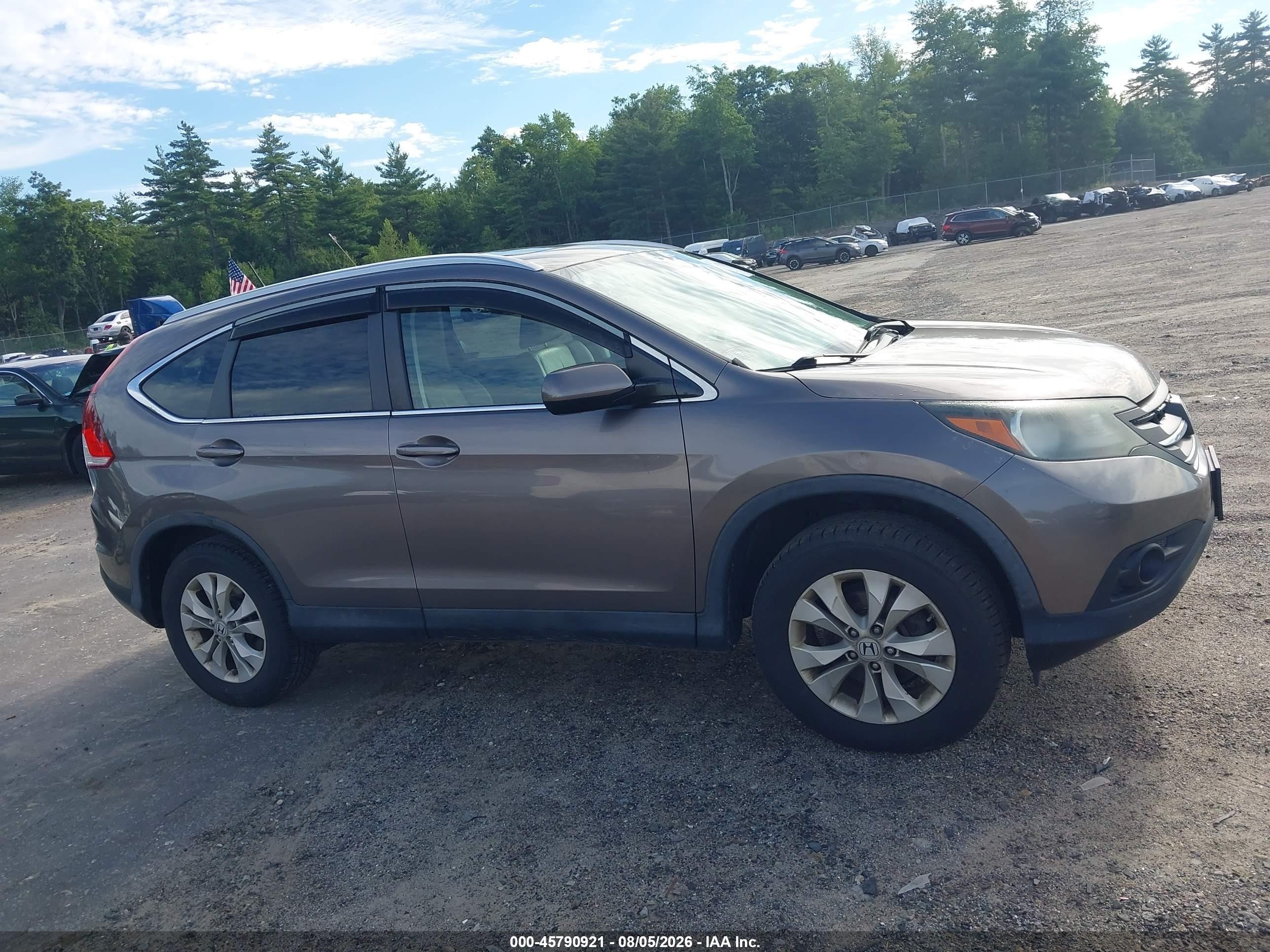 2013 Honda Cr-v Ex-l Brown vin: 5J6RM4H70DL037360