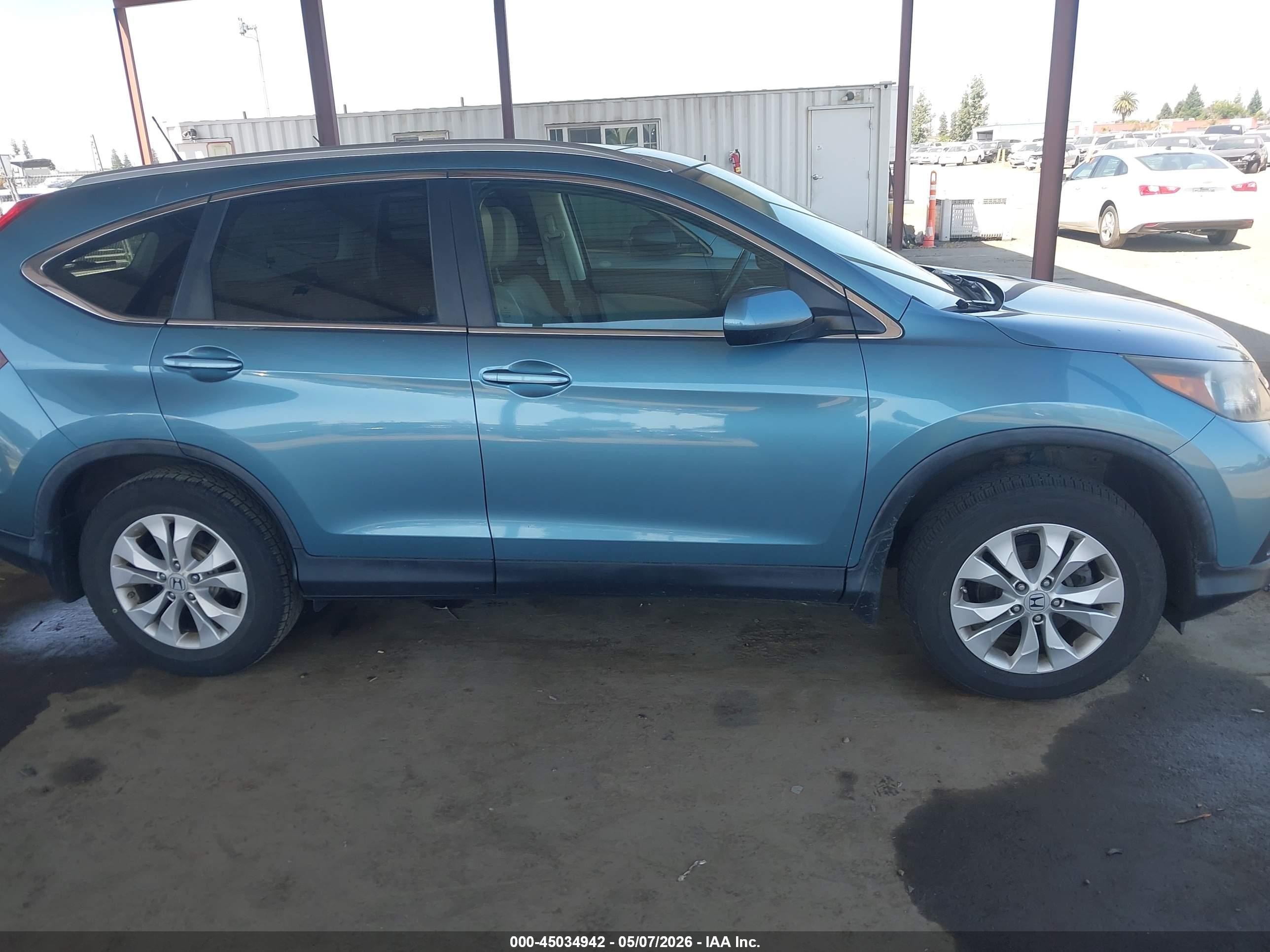 2013 Honda Cr-v Ex-l Blue vin: 5J6RM4H70DL037942