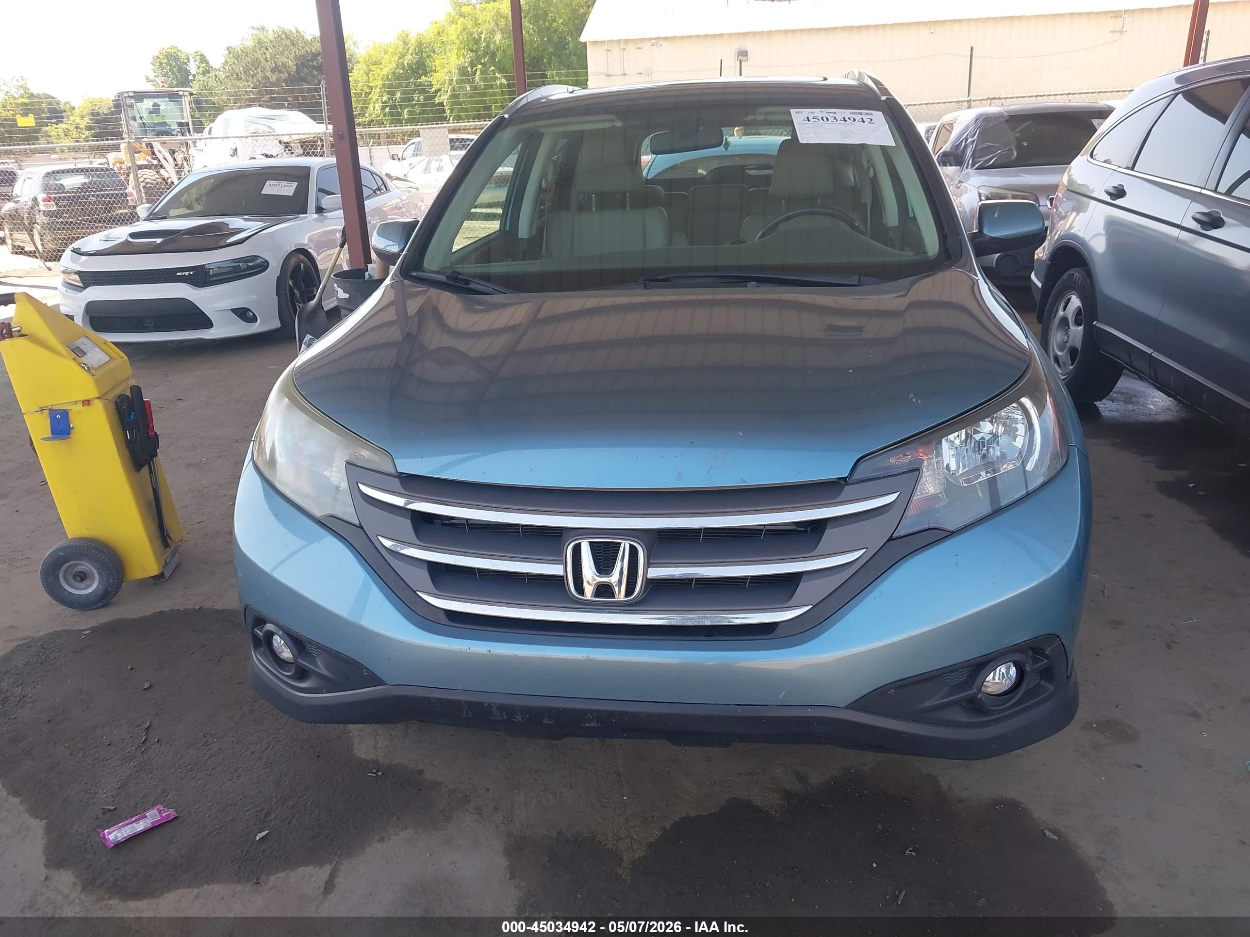 2013 Honda Cr-v Ex-l Blue vin: 5J6RM4H70DL037942
