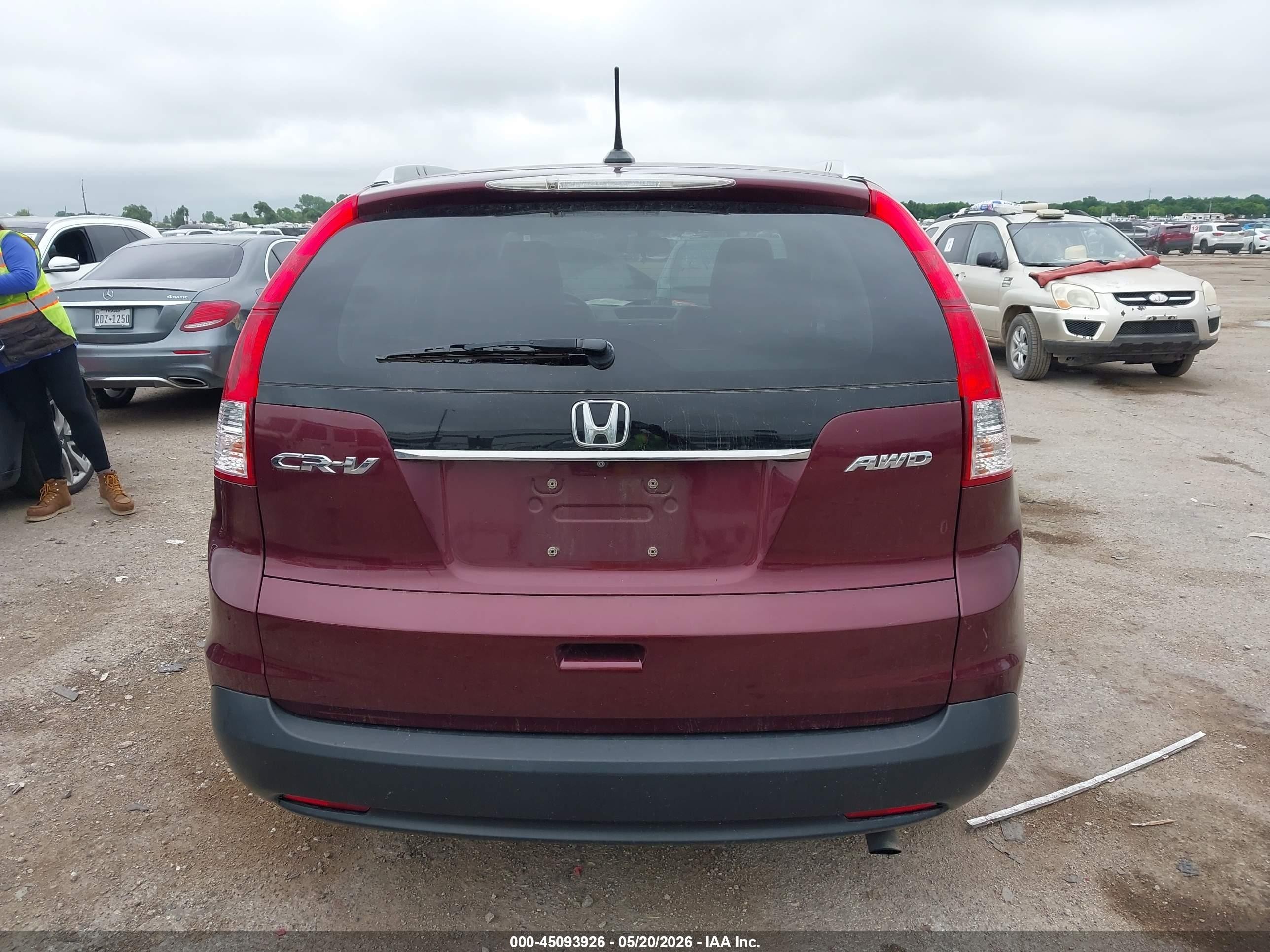 2013 Honda Cr-v Ex-l Burgundy vin: 5J6RM4H70DL052537