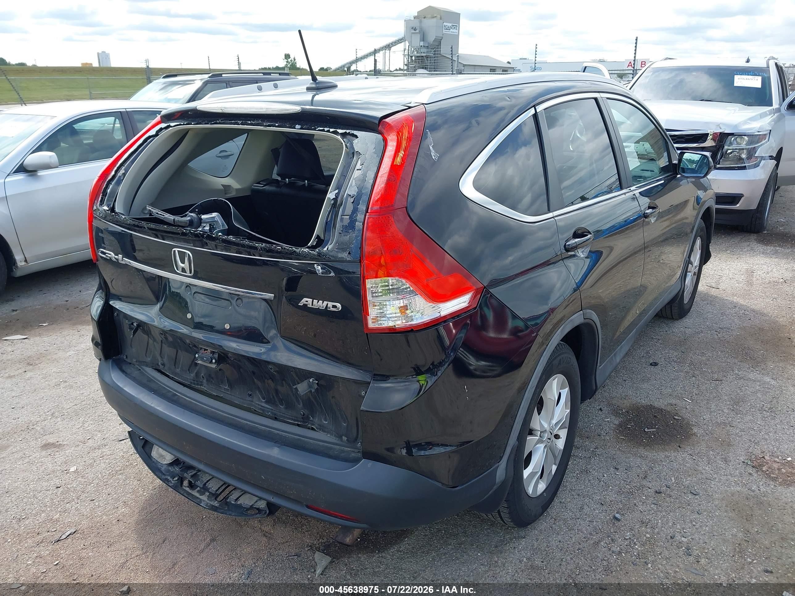 2013 Honda Cr-v Ex-l Черный vin: 5J6RM4H70DL055759