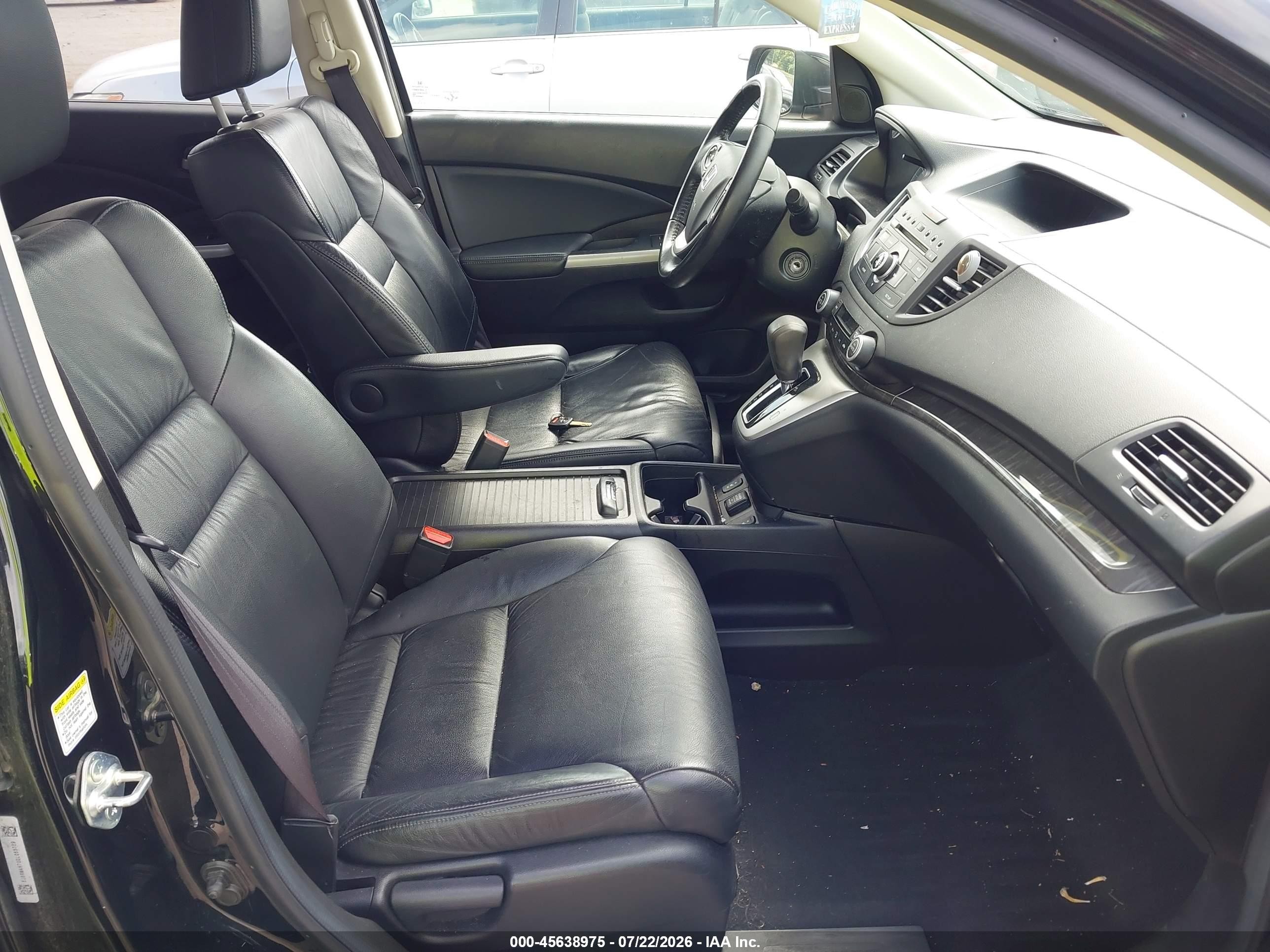 2013 Honda Cr-v Ex-l Черный vin: 5J6RM4H70DL055759