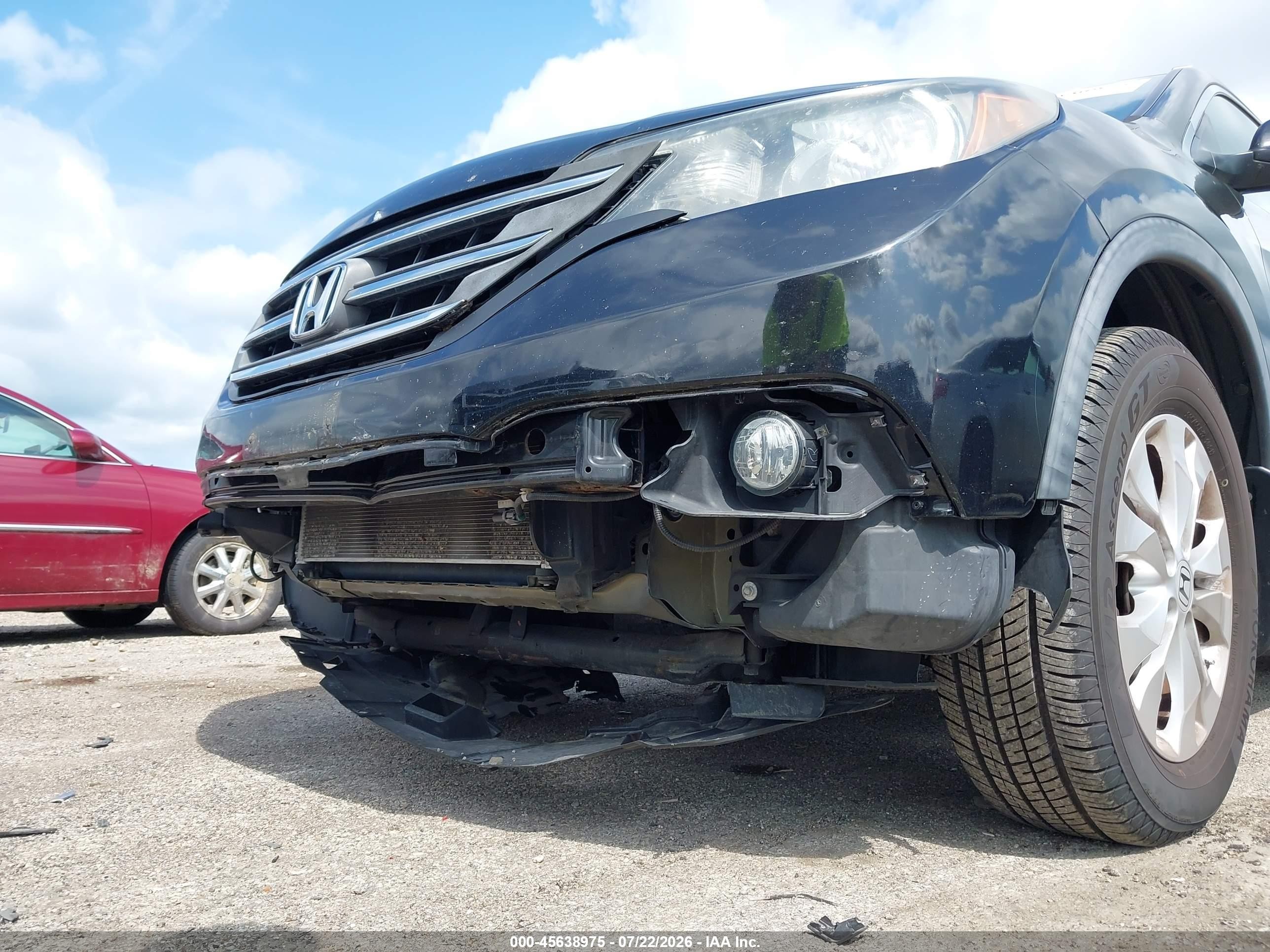 2013 Honda Cr-v Ex-l Черный vin: 5J6RM4H70DL055759