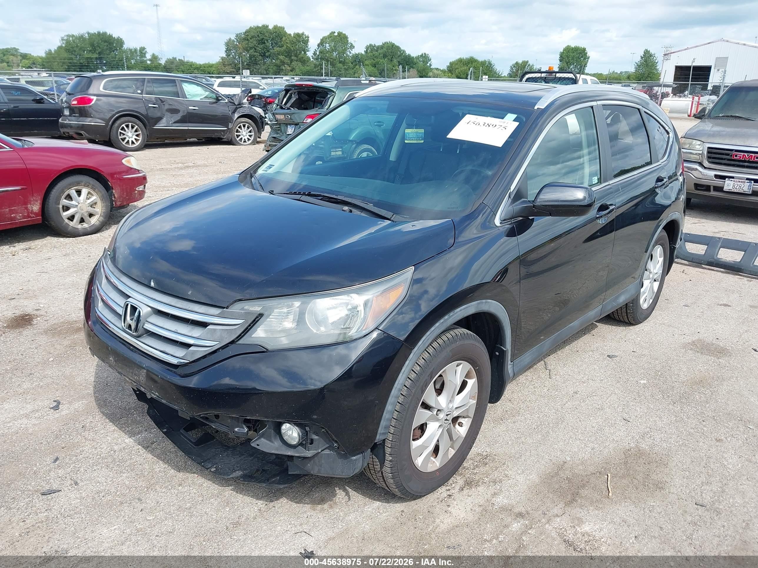 2013 Honda Cr-v Ex-l Черный vin: 5J6RM4H70DL055759