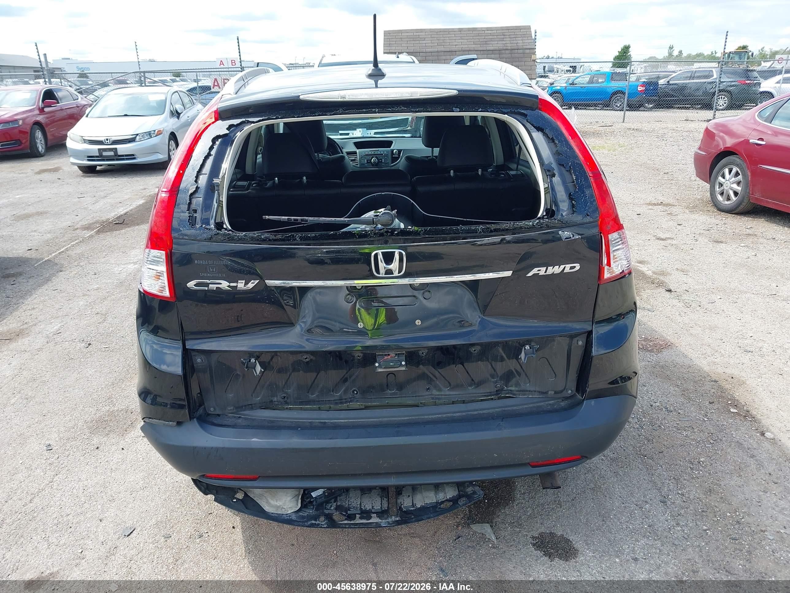 2013 Honda Cr-v Ex-l Черный vin: 5J6RM4H70DL055759