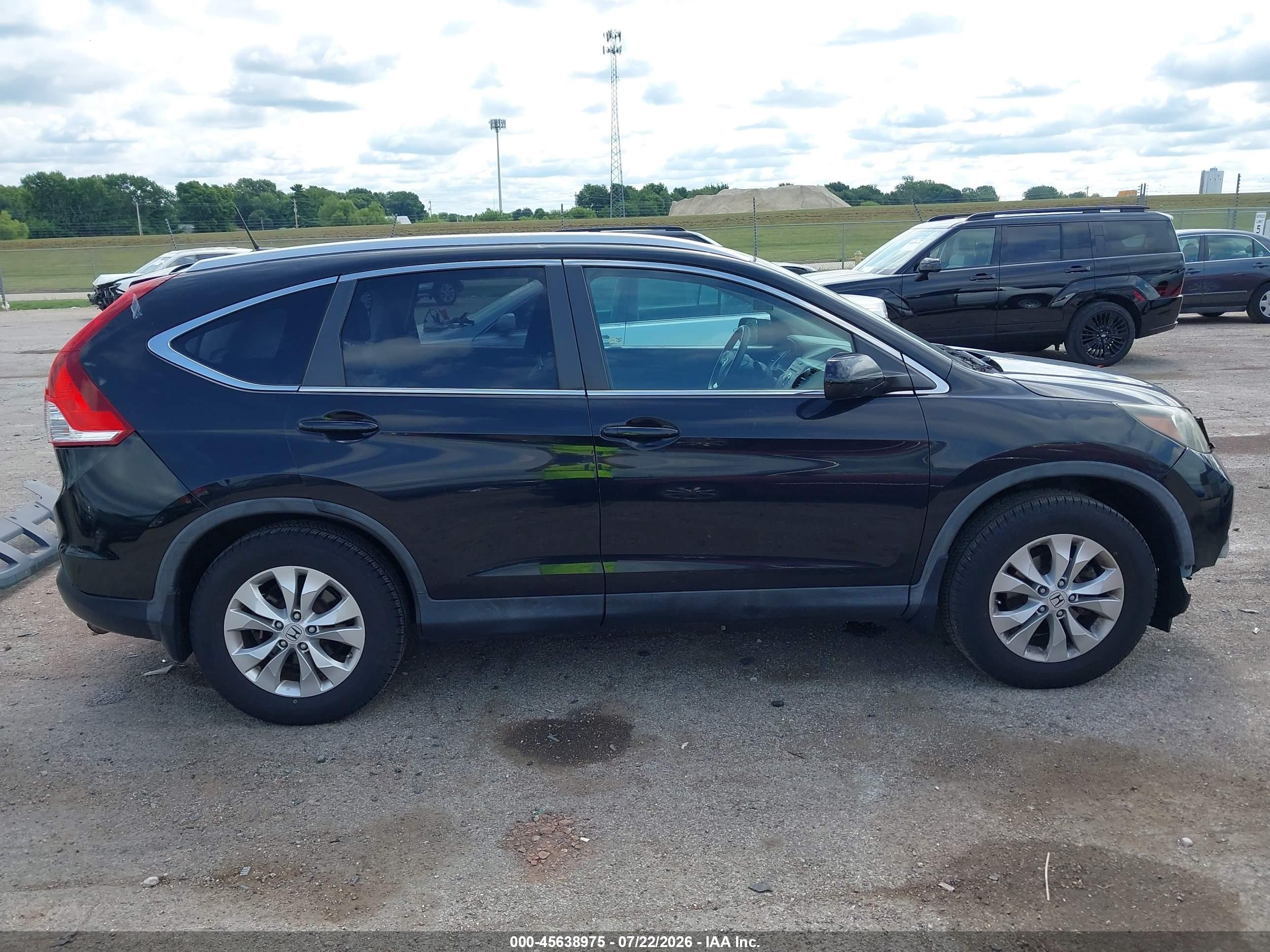 2013 Honda Cr-v Ex-l Черный vin: 5J6RM4H70DL055759