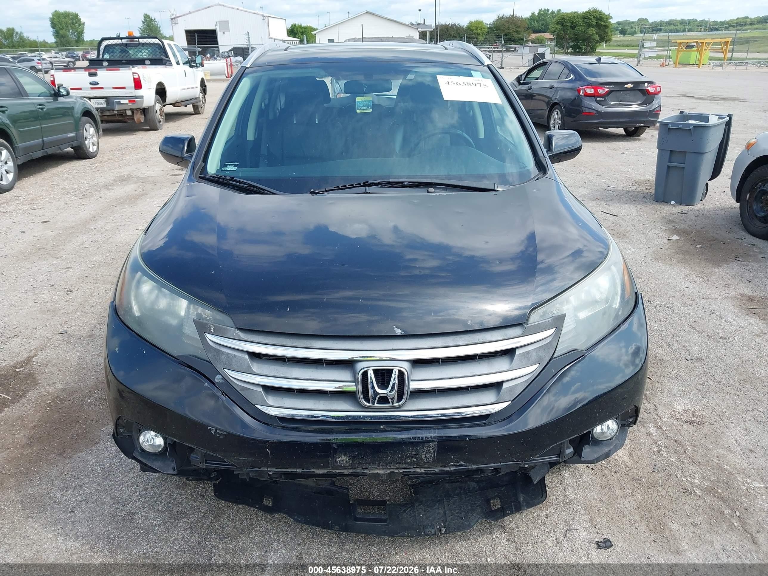 2013 Honda Cr-v Ex-l Черный vin: 5J6RM4H70DL055759
