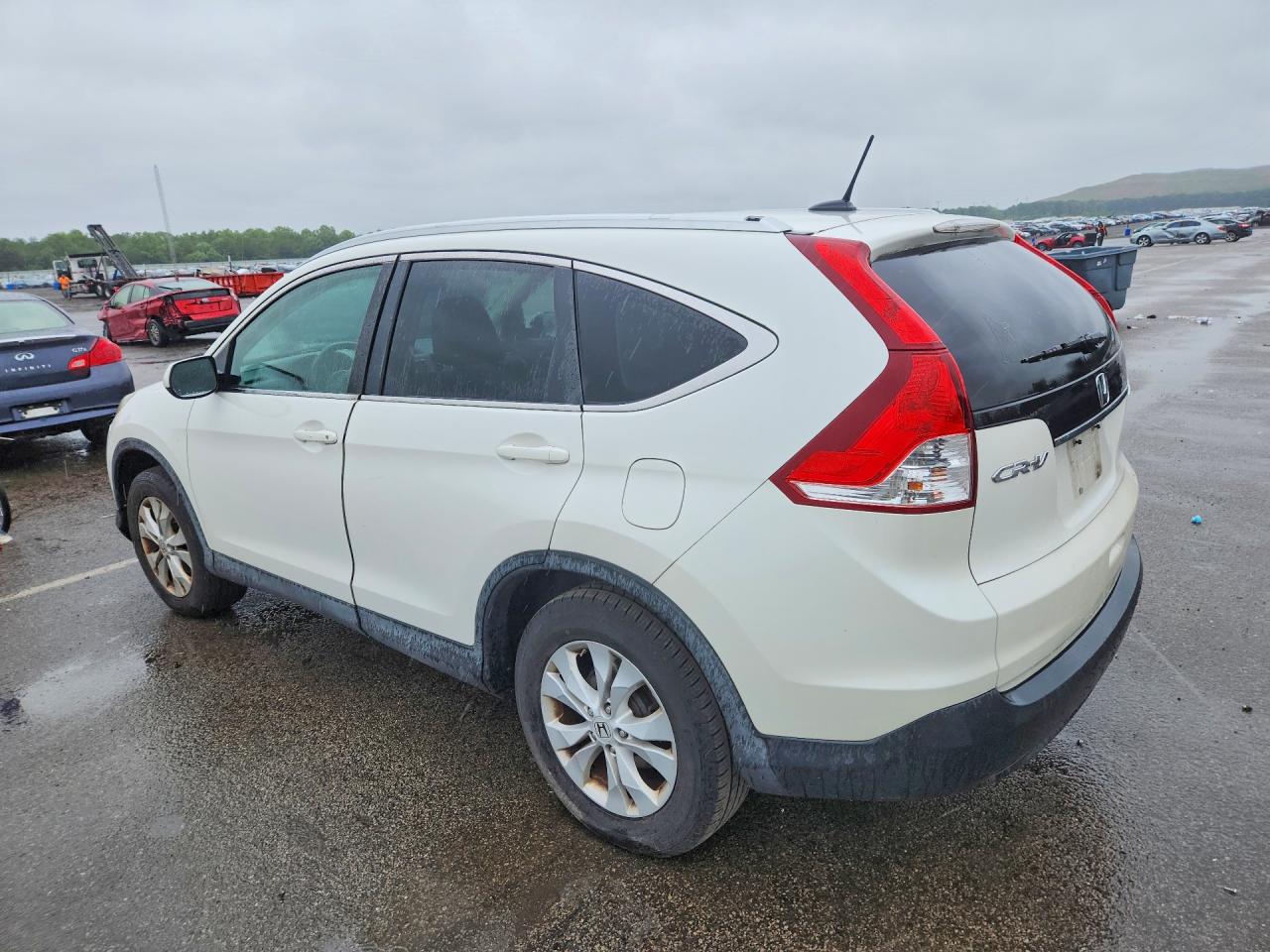 2013 Honda Crv White vin: 5J6RM4H70DL056104