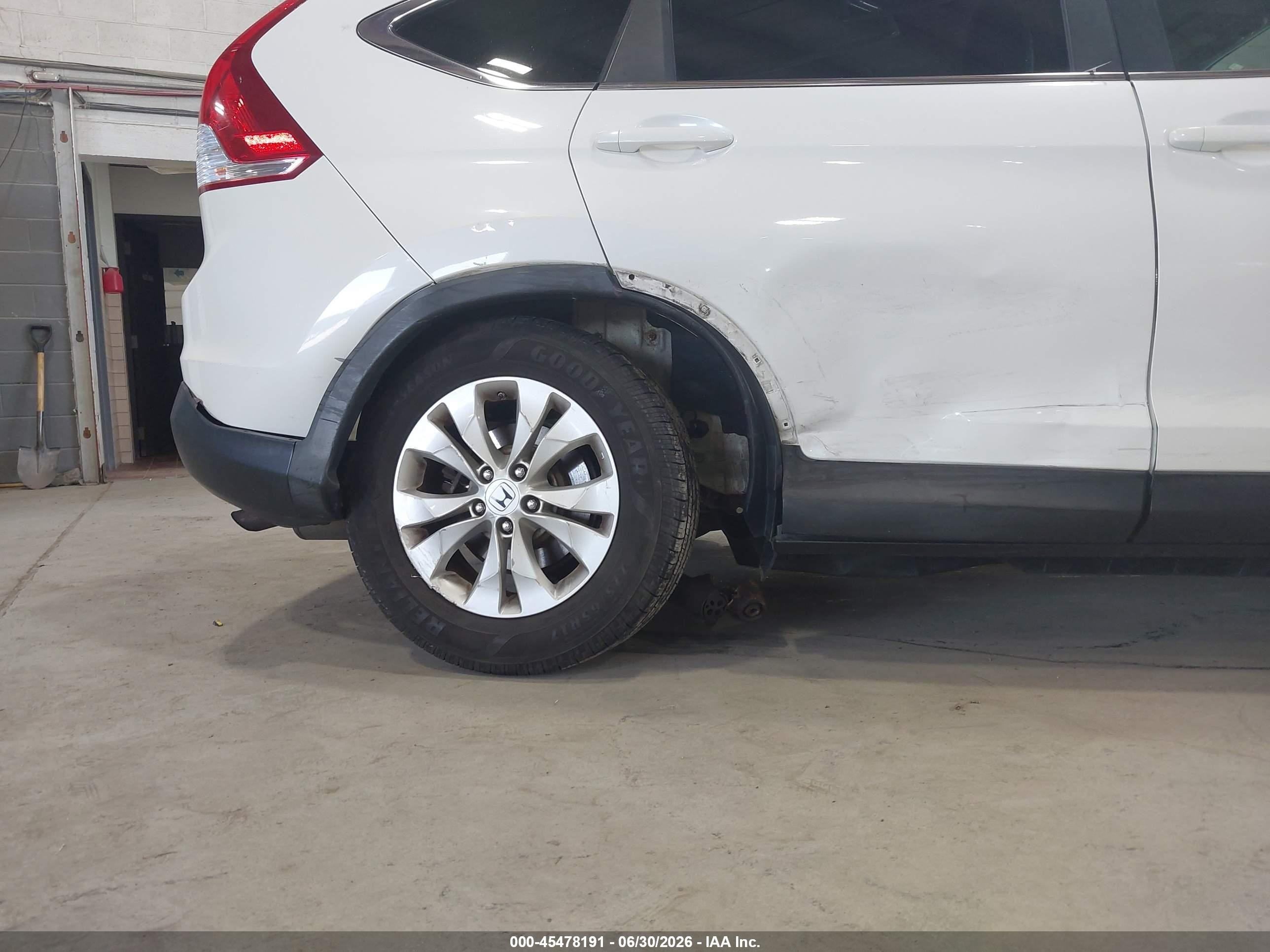 2013 Honda Cr-v Ex-l White vin: 5J6RM4H70DL059763