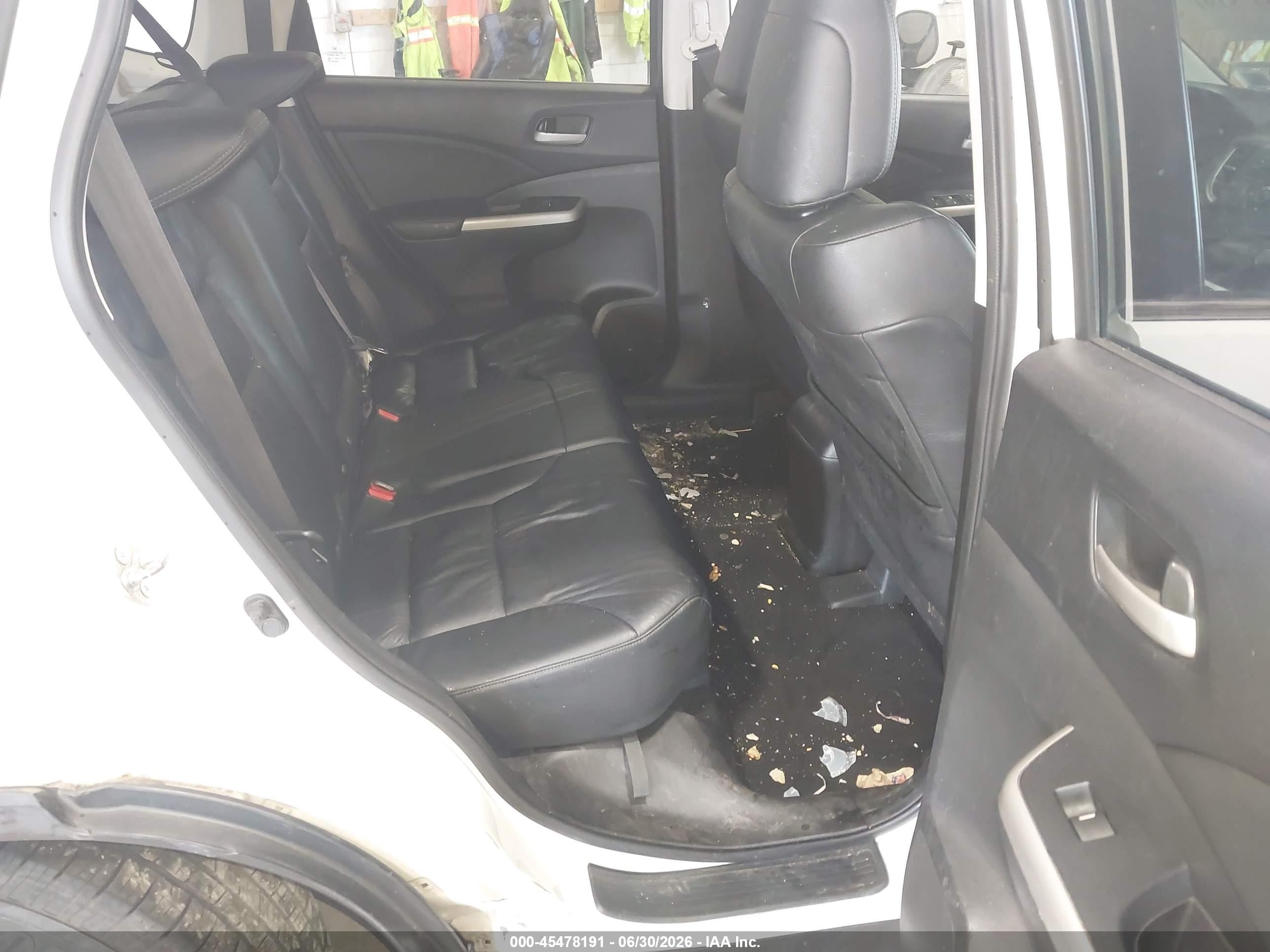 2013 Honda Cr-v Ex-l White vin: 5J6RM4H70DL059763