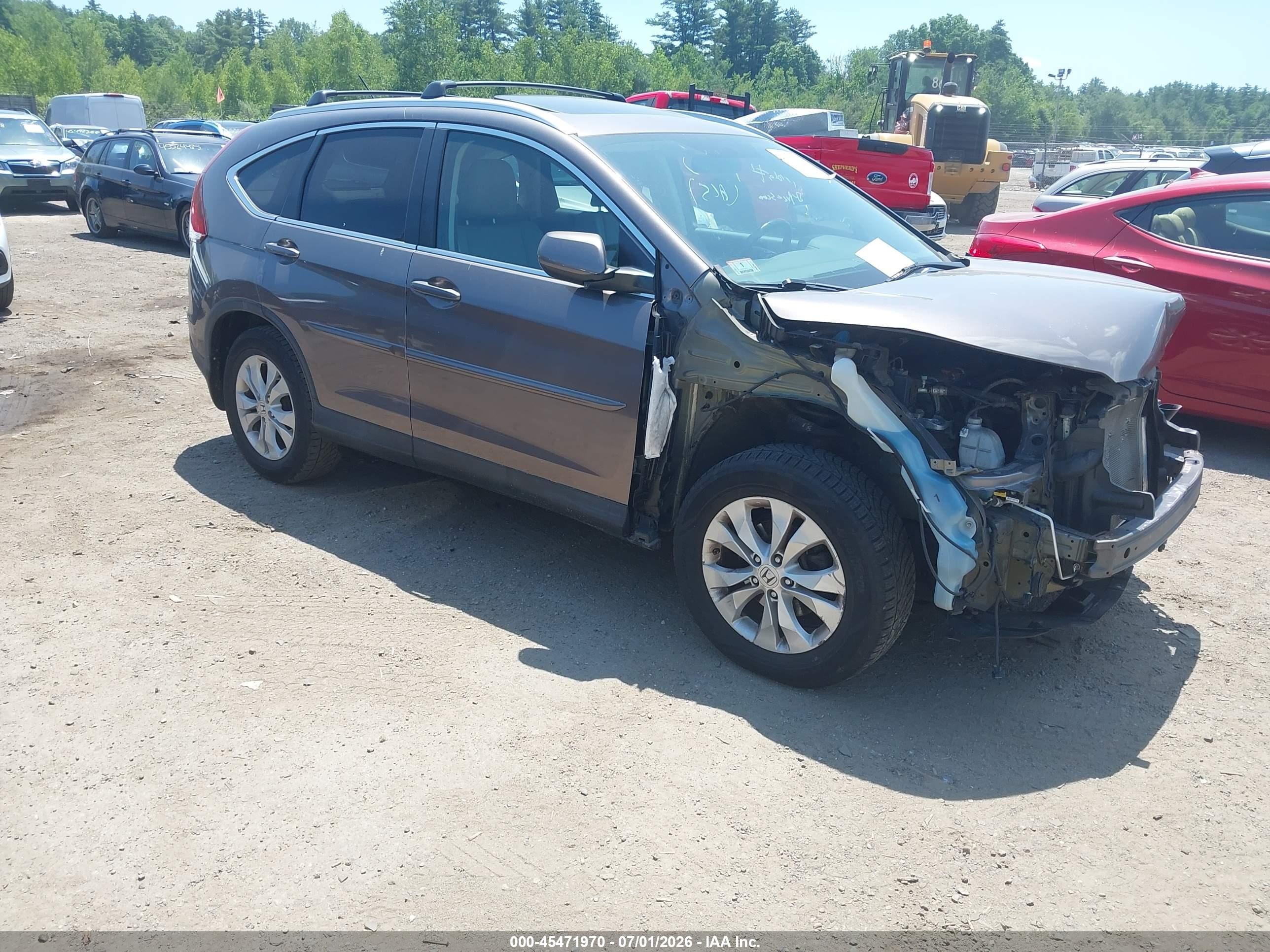2013 Honda Cr-v Ex-l Brown vin: 5J6RM4H70DL062551