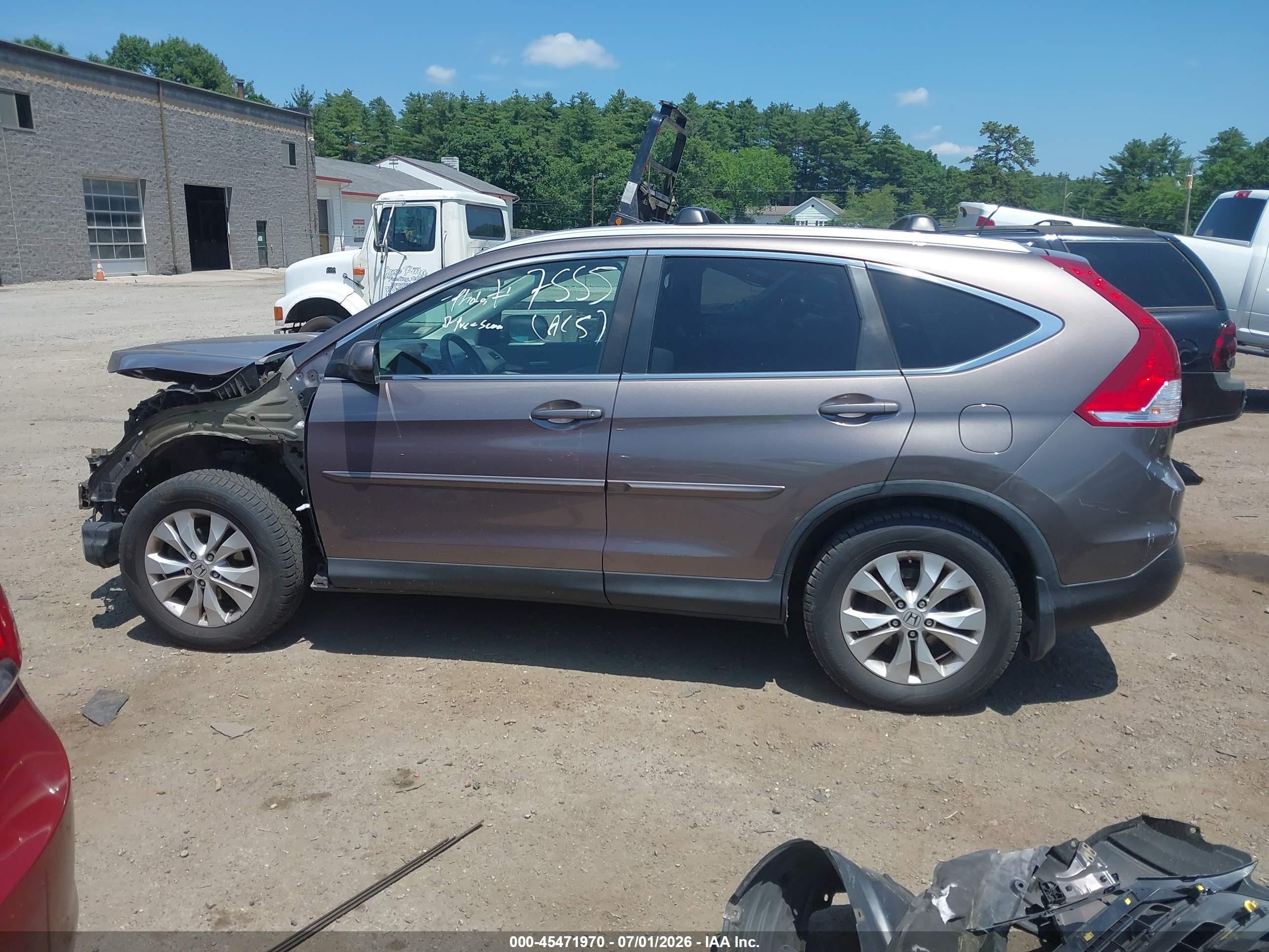 2013 Honda Cr-v Ex-l Brown vin: 5J6RM4H70DL062551