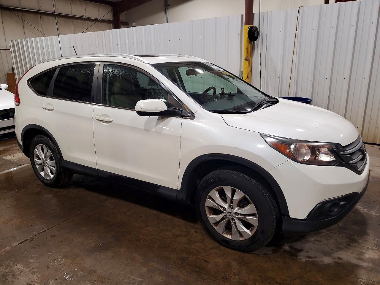 2013 Honda Cr-v Exl White vin: 5J6RM4H70DL064185