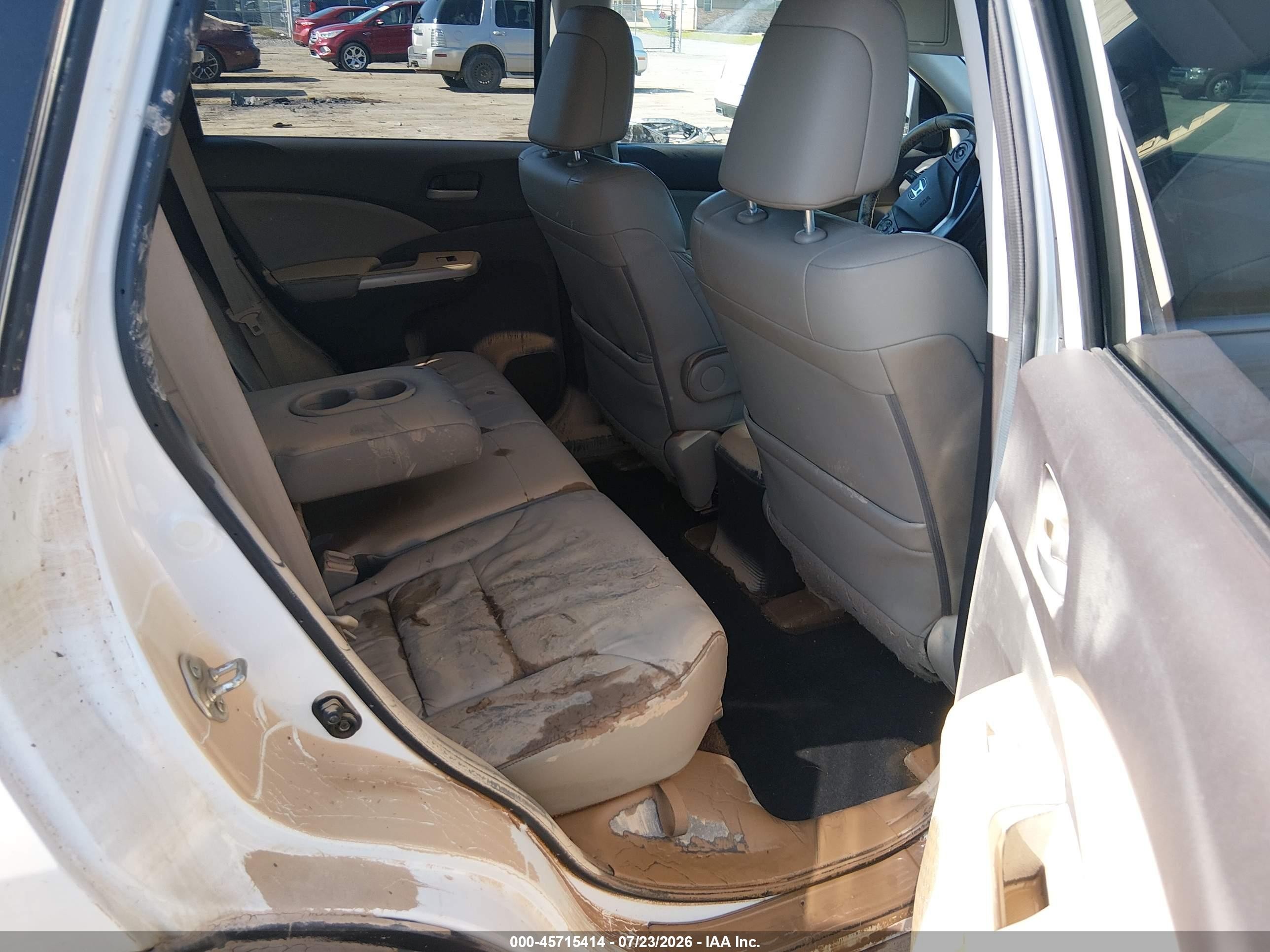 2014 Honda Cr-v Ex-l White vin: 5J6RM4H70EL015358