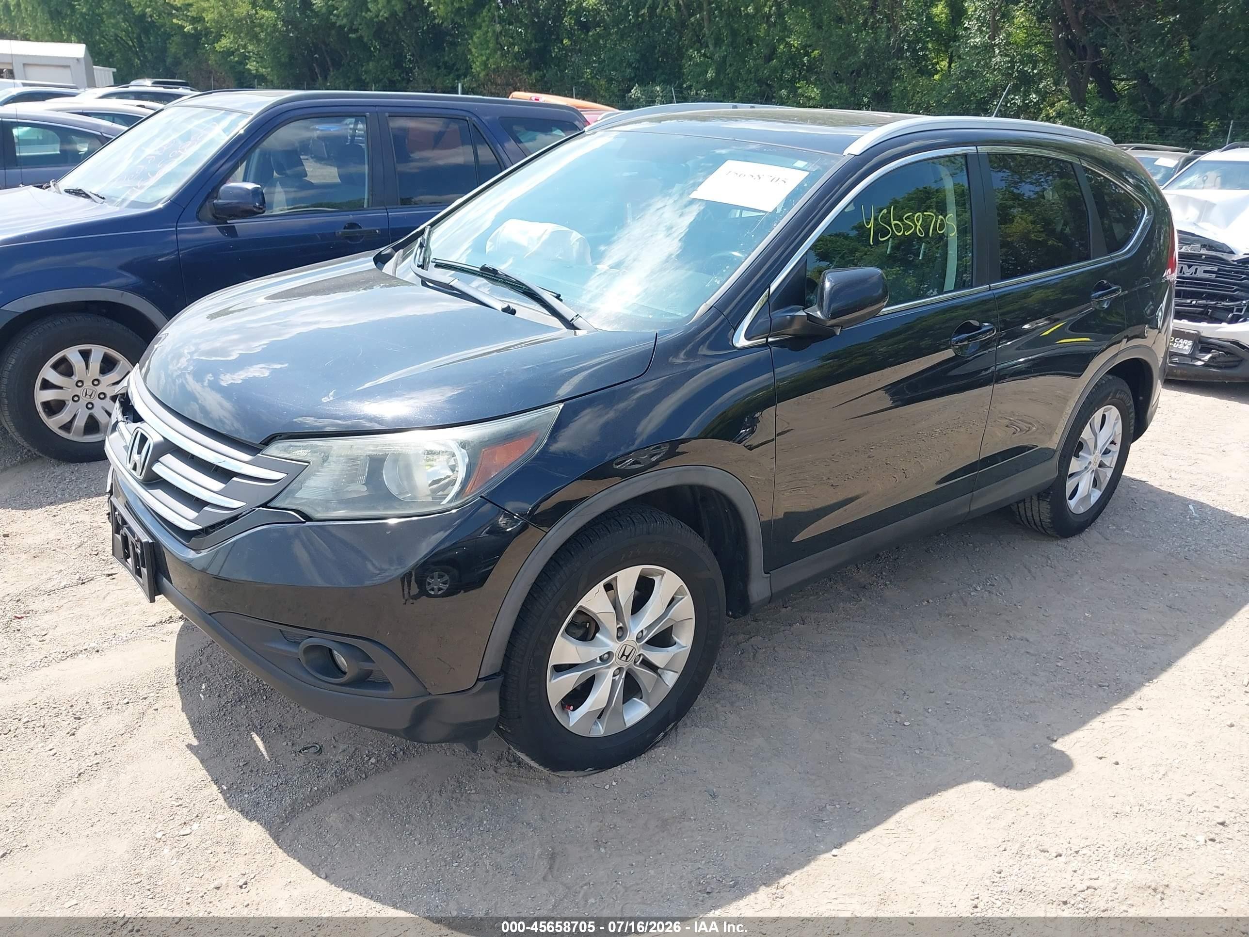 2014 Honda Cr-v Ex-l Черный vin: 5J6RM4H70EL032564