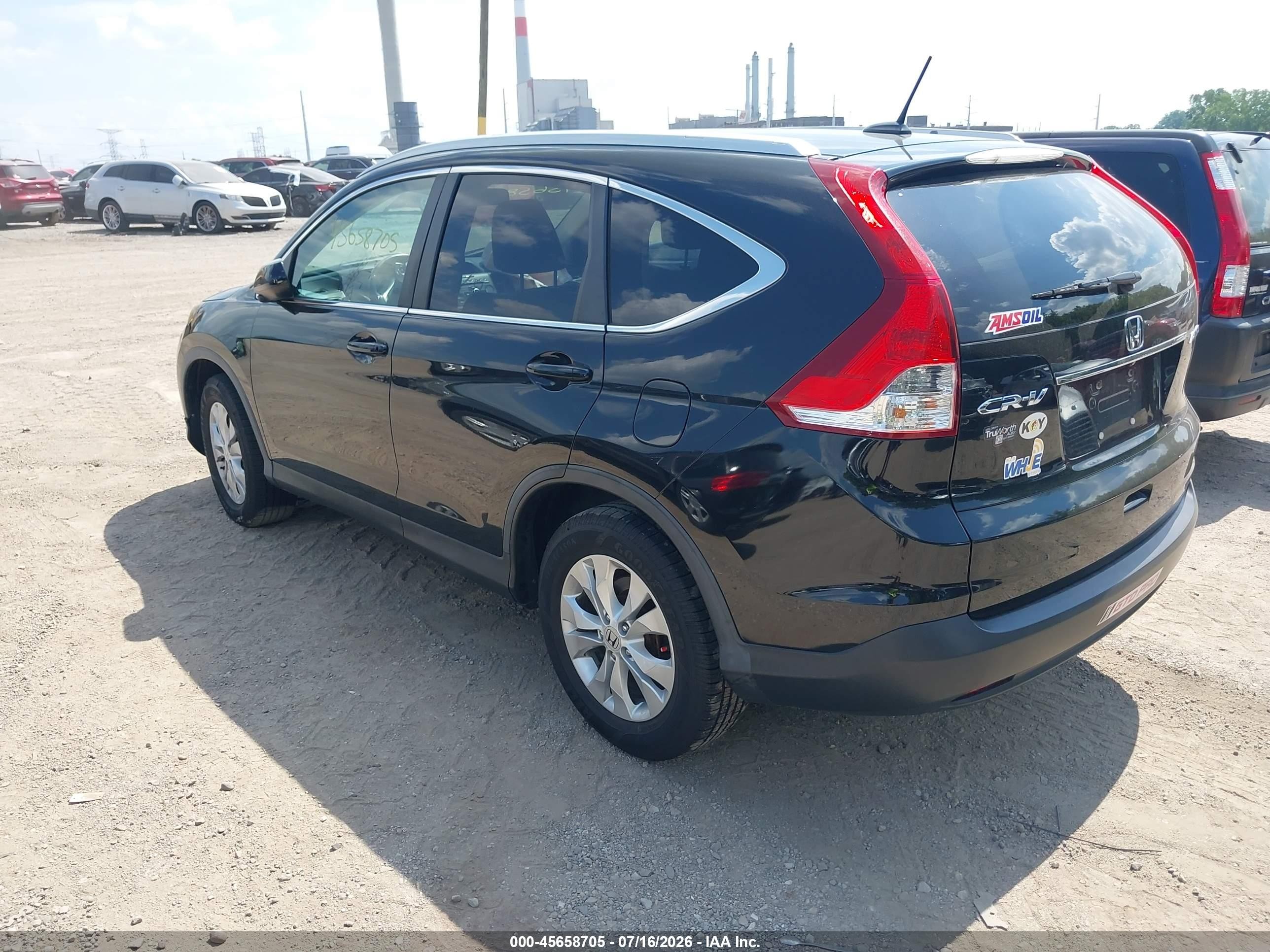 2014 Honda Cr-v Ex-l Черный vin: 5J6RM4H70EL032564